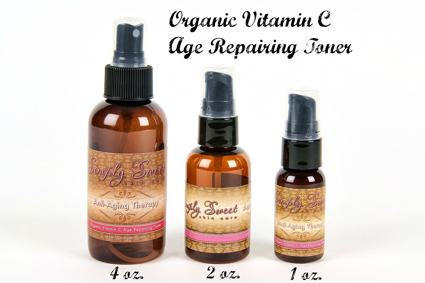 Anti Aging Skincare Kit - 2oz Set with Bag | Vitamin C Facial Cleanser, Toner & Moisturizer for Wrinkles, Fine Lines & Pores | Organic Vegan Firming Lotion for Youthful Glow | Perfect for Daily Routine & Travel Skincare