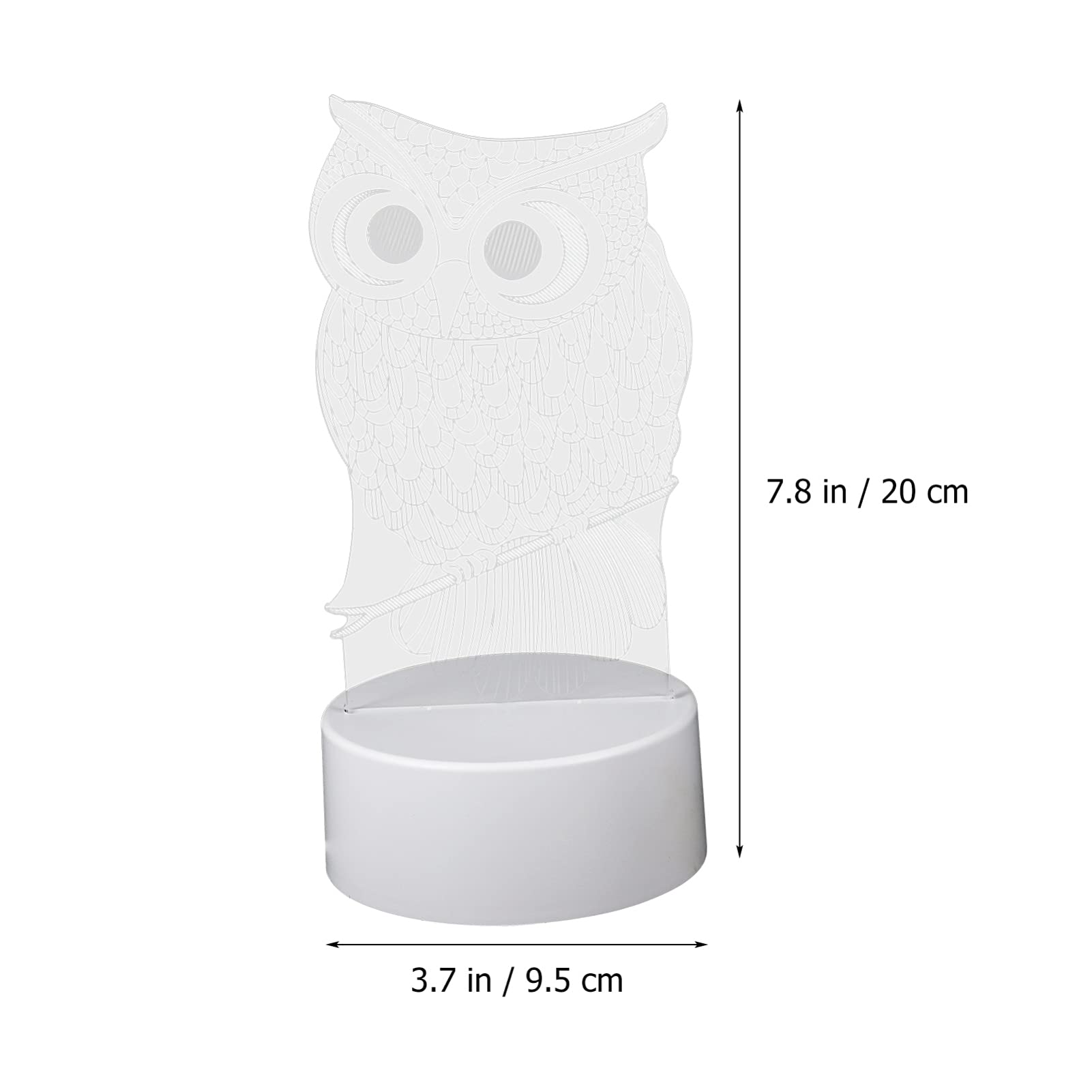 TOYANDONA 3D Owl Illusion LED Night Light - USB Powered Owl Decor Lamp for Kids, Bedroom, Living Room & Office Desk - Perfect for Nursery Decor, Study Room Lighting & Gifts for Children