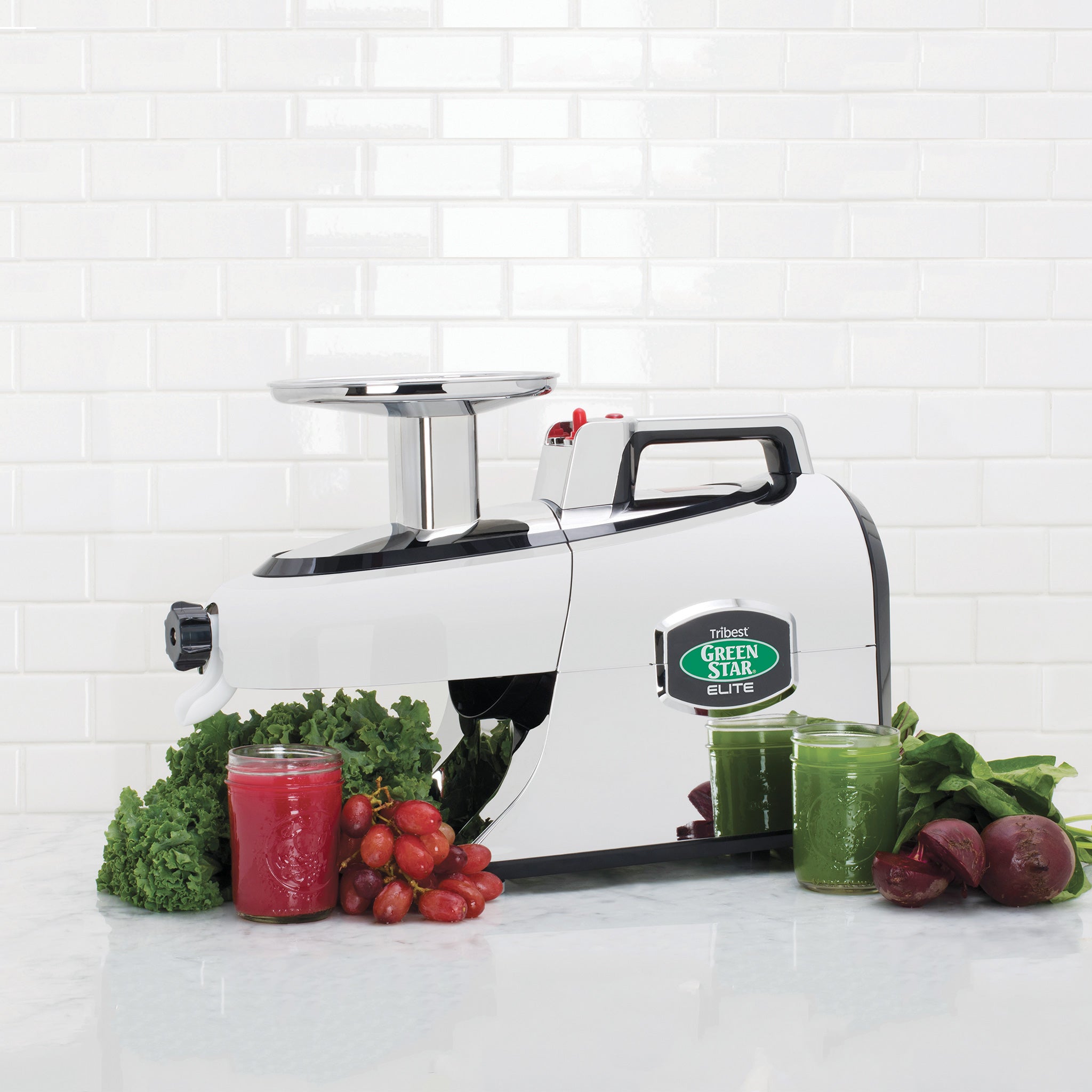 Greenstar® Elite Jumbo Twin Gear Slow Masticating Juicer - Cold Press Juicer for Fruits & Vegetables - Perfect for Healthy Juicing, Detox & Raw Food Diets - Home & Commercial Use