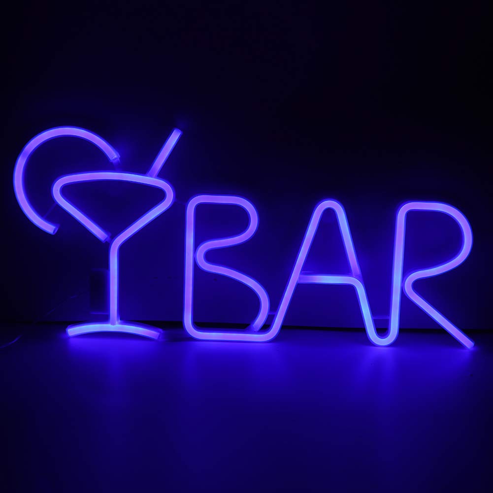 SOONHUA Custom LED Neon Sign - BAR Letters Neon Light with Remote Control for Bars, Pubs, Cafes | Perfect for Wedding, Birthday Party Decor & Unique Gift Ideas | Durable & Energy-Efficient Wall Art Lighting