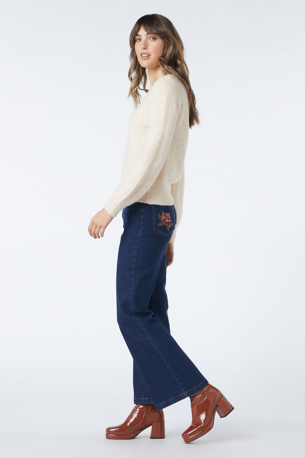 Stylish Ruby Red Sweater for Women - Soft & Cozy Knit Pullover - Perfect for Fall & Winter Fashion, Casual Outings & Layering