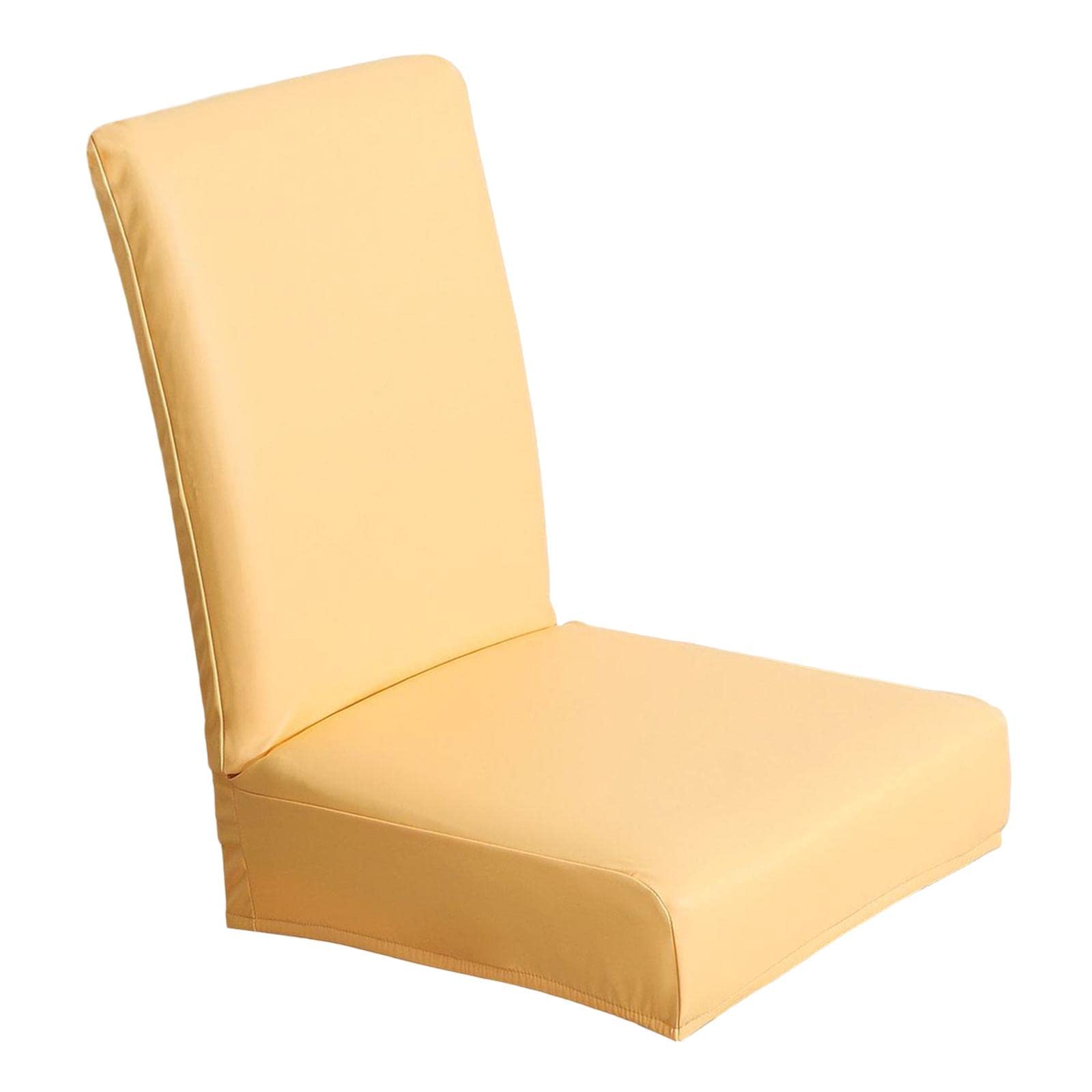 SM SunniMix Universal Removable Chair Slipcovers - Yellow Washable Stretchable Dining Chair Covers for Party, Wedding, Home Decor & Office Use