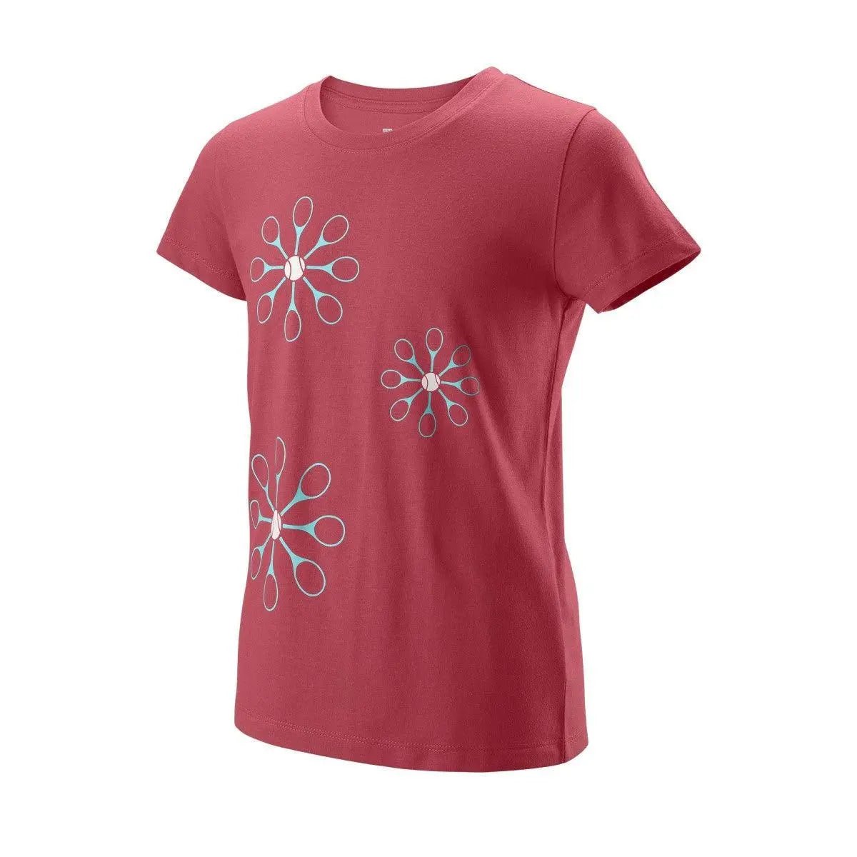 Wilson Girl's Floret Tech Tennis Tee Shirt - Breathable Quick-Dry Performance Top for Junior Tennis Players | Perfect for Training, Matches & Outdoor Sports