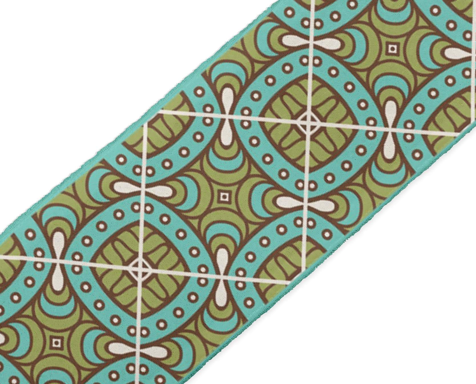Green Artistic Floral Ethnic Printed Ribbon Trim - 9 Yard Dupion Fabric Laces for Crafts & Sewing Accessories (2 Inches Wide) - Perfect for DIY Projects, Costume Design, and Home Decor