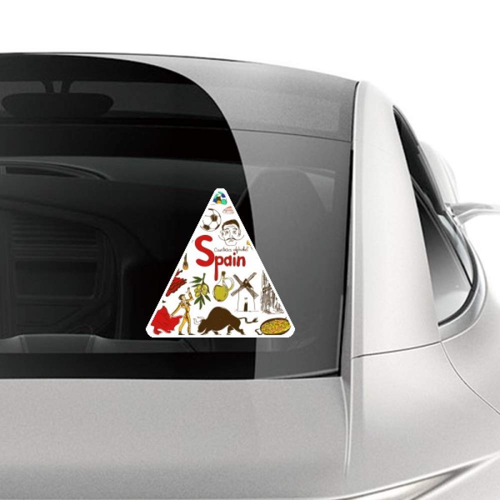 DIYthinker Spain Landscape Animals National Flag Vinyl Decal - Waterproof Car Sticker for Motorcycle, Bicycle, Luggage, Laptop, Windows - Perfect for Travel Enthusiasts & Outdoor Adventures