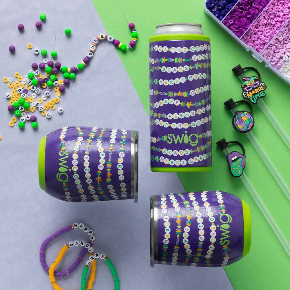 My Mardi Era Skinny Can Cooler 12oz - Insulated Slim Beer Sleeve for Cans, Keep Drinks Cold - Perfect for Parties, BBQs, and Outdoor Events