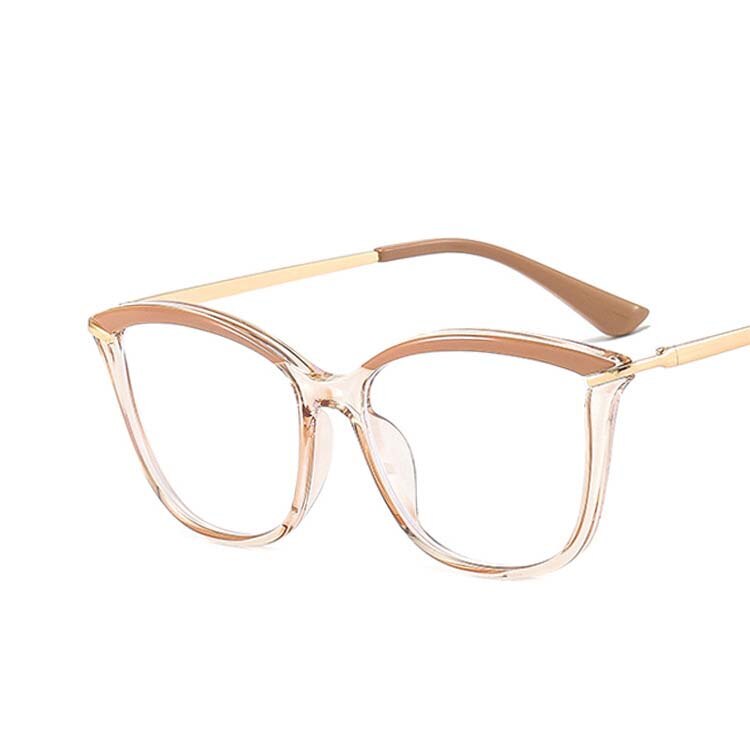 CCspace Women's Full Rim Square Cat Eye Titanium Eyeglasses Frame - Lightweight & Durable TR90 Material - Perfect for Work, Reading & Fashion Accessories (Model 53332)
