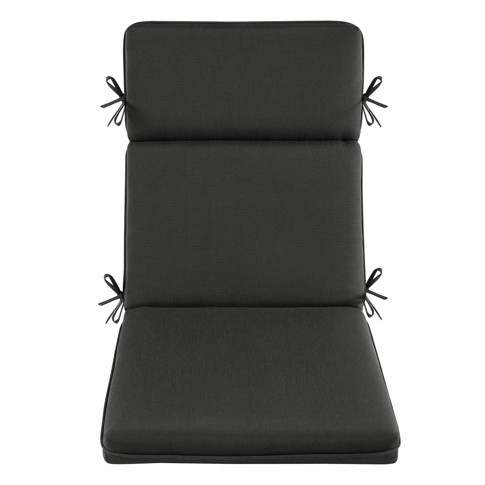 Premium Outdoor/Indoor Adirondack Chair Cushions Set of 2 - High Back Patio Furniture Replacement Cushions, Waterproof & UV Resistant (Black) - Perfect for Deck, Porch, Garden and Poolside Relaxation