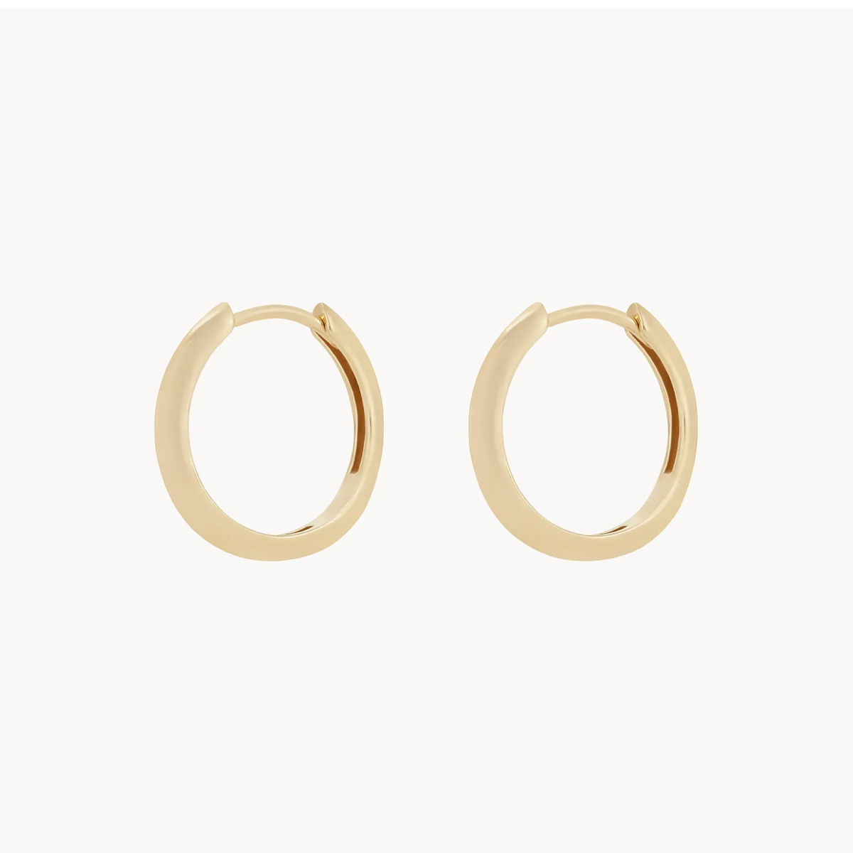 14K Yellow Gold Medium Hoop Earrings - Perfect Everyday Wear for Women | Classic & Timeless Jewelry for Work, Date Night & Special Occasions