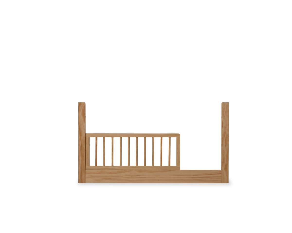 Fraser Coastal Natural 3-in-1 Convertible Baby Crib with Mattress - Nursery Bed for Newborns, Toddlers & Kids - Perfect for Bedrooms, Daycares & Travel