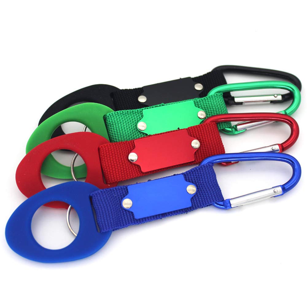 Premium Portable Silicone Water Bottle Clip with D-Ring Hook - Lightweight Bottle Carrier for Hiking, Camping & Outdoor Adventures - Durable Blue Travel Accessory (Ideal for Backpacks, Gym Bags & Daily Commute)