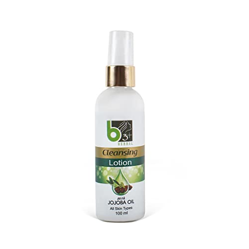 B3+ Herbal Cleansing Lotion with Jojoba Oil 100ml - Gentle Face Wash for All Skin Types | Natural Herbal Formula for Daily Skincare & Makeup Removal