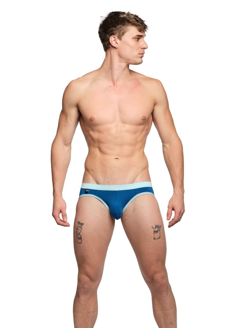 Just The Bones Cloud Y Jock Blue - Comfortable Men's Athletic Underwear for Running, Gym & Sports | Breathable & Supportive Design