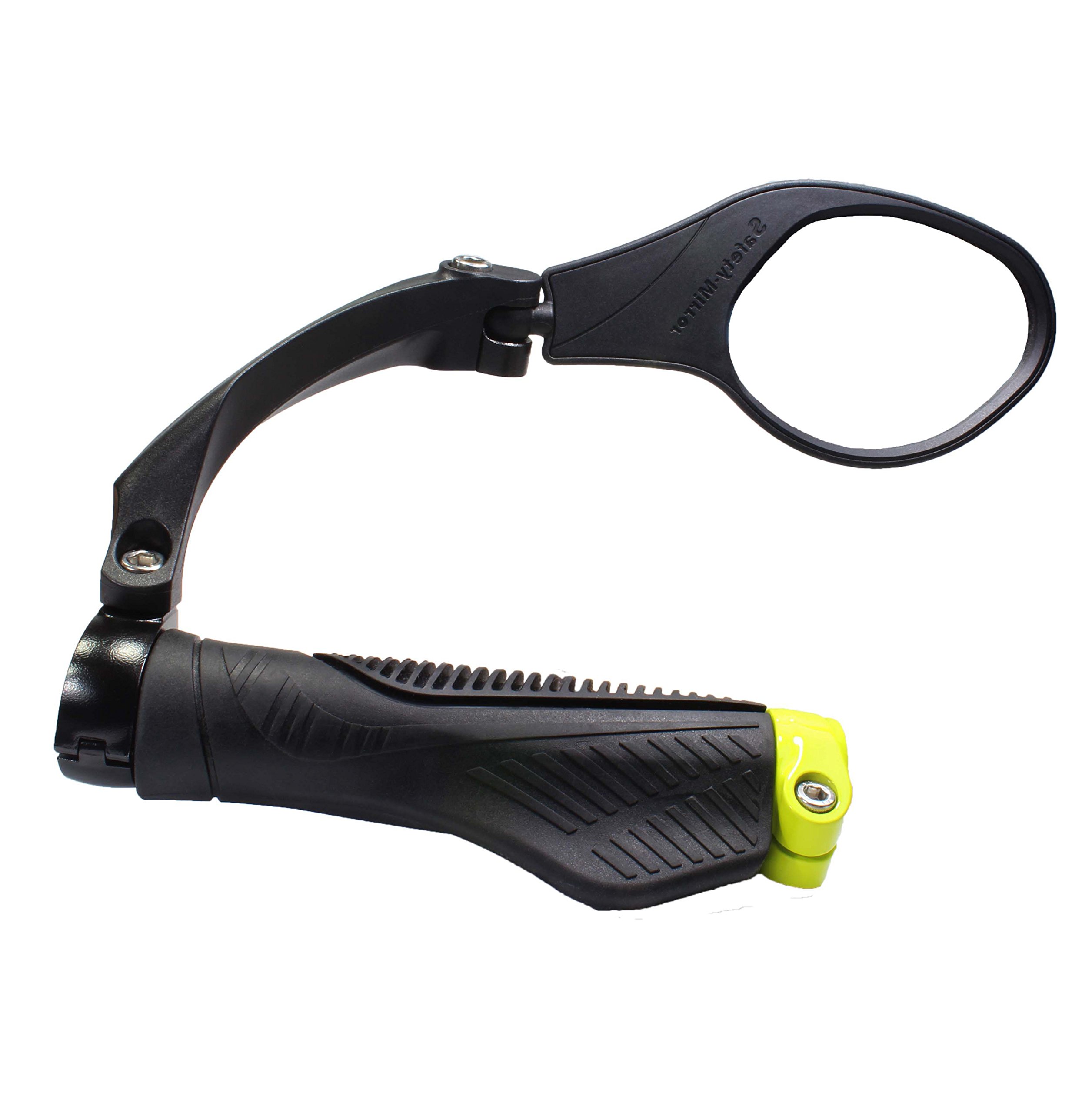 Hafny HF-MR081 Bike Handlebar Mirror - Stainless Steel Lens Rearview Mirror for Bicycle & E-Bike - Safety Cycling Mirror with Reflector - Perfect for Commuting, Road Biking & Urban Cycling Safety