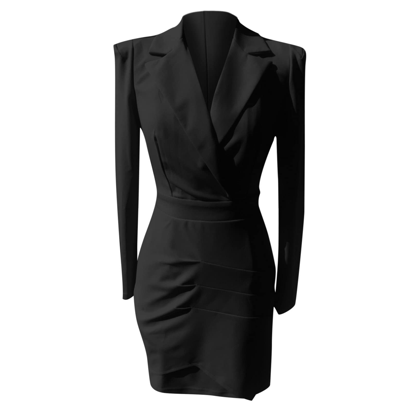 Sexy Women's Bodycon Mini Dress - Long Sleeve Ribbed Pencil Dress with Zipper, Solid Color Sheath Jumper for Night Out & Party | Perfect for Club, Date Night and Special Occasions