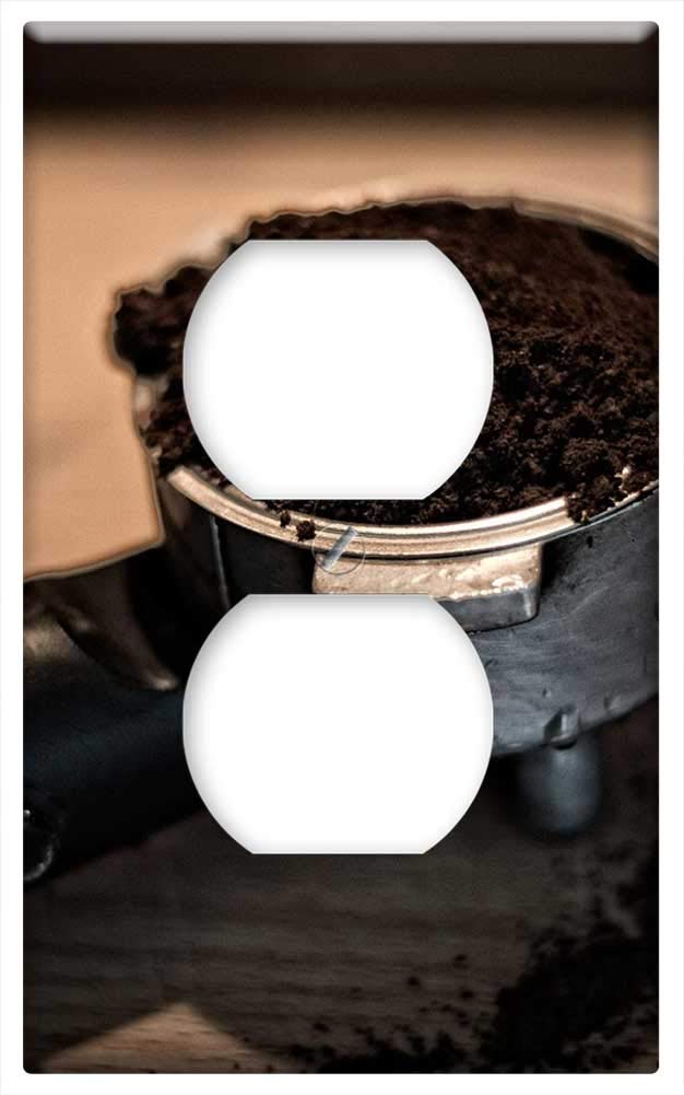 Coffee-Themed Switch Plate Outlet Cover for Restaurants & Cafes - Durable & Stylish
