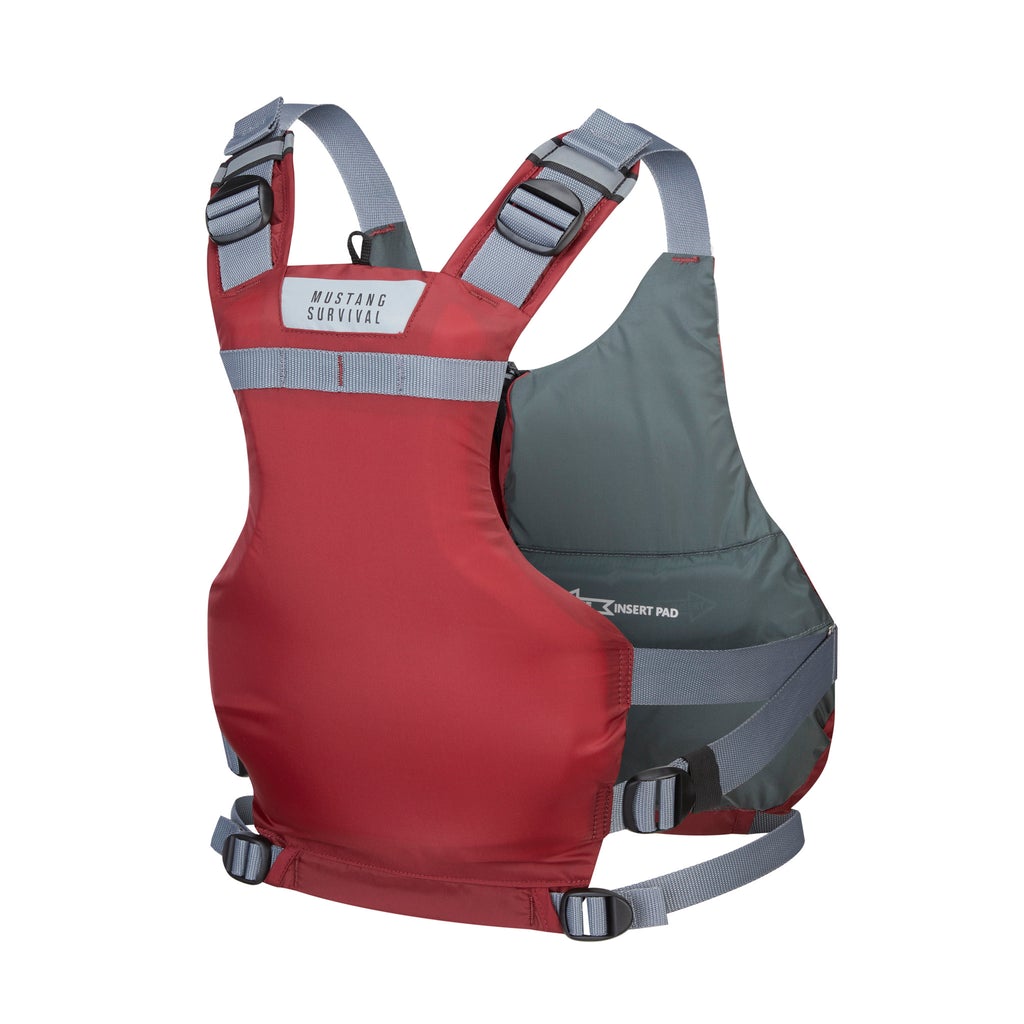 Mustang Women's Destiny Harmonized Foam Front Zip PFD Life Jacket - Merlot Color for Kayaking, Boating & Water Sports