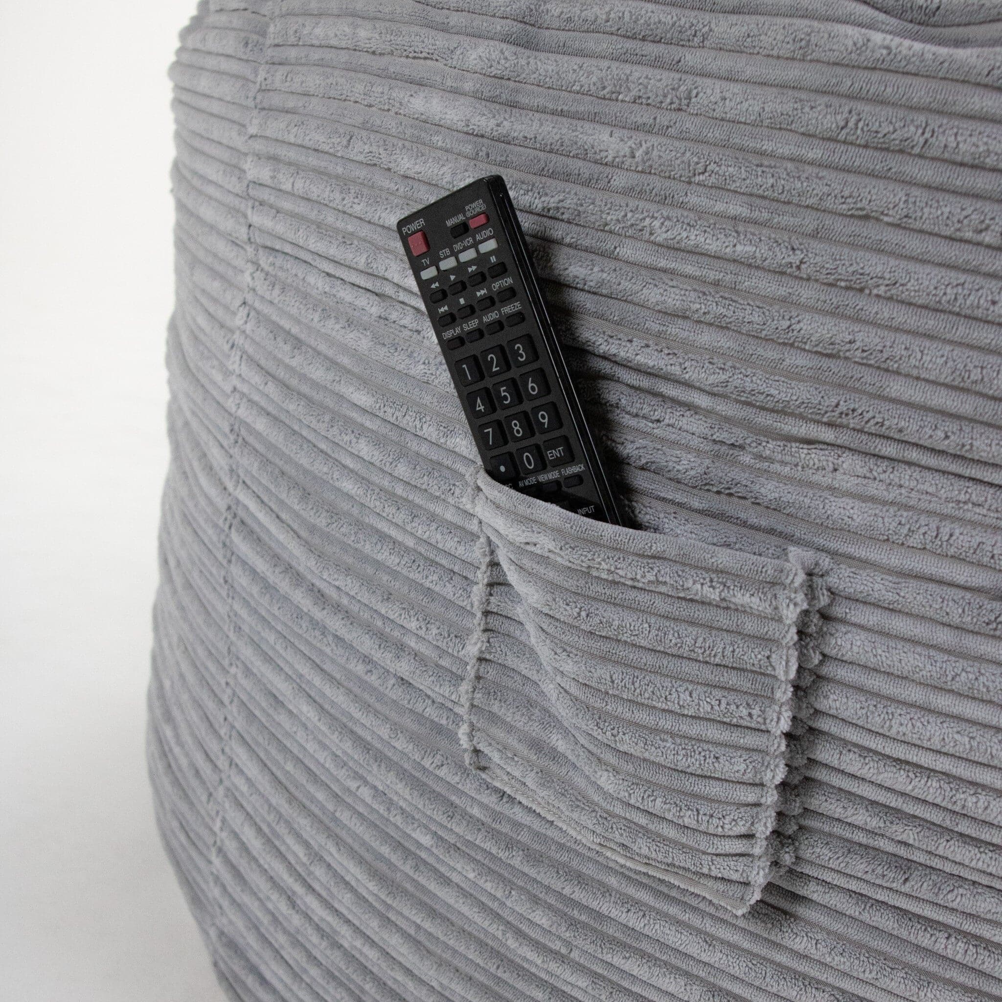 King Size Adult Bean Bag Chair - NEST Terry Corduroy Cover | Perfect for Living Room, Bedroom, Game Room & Home Theater Relaxation