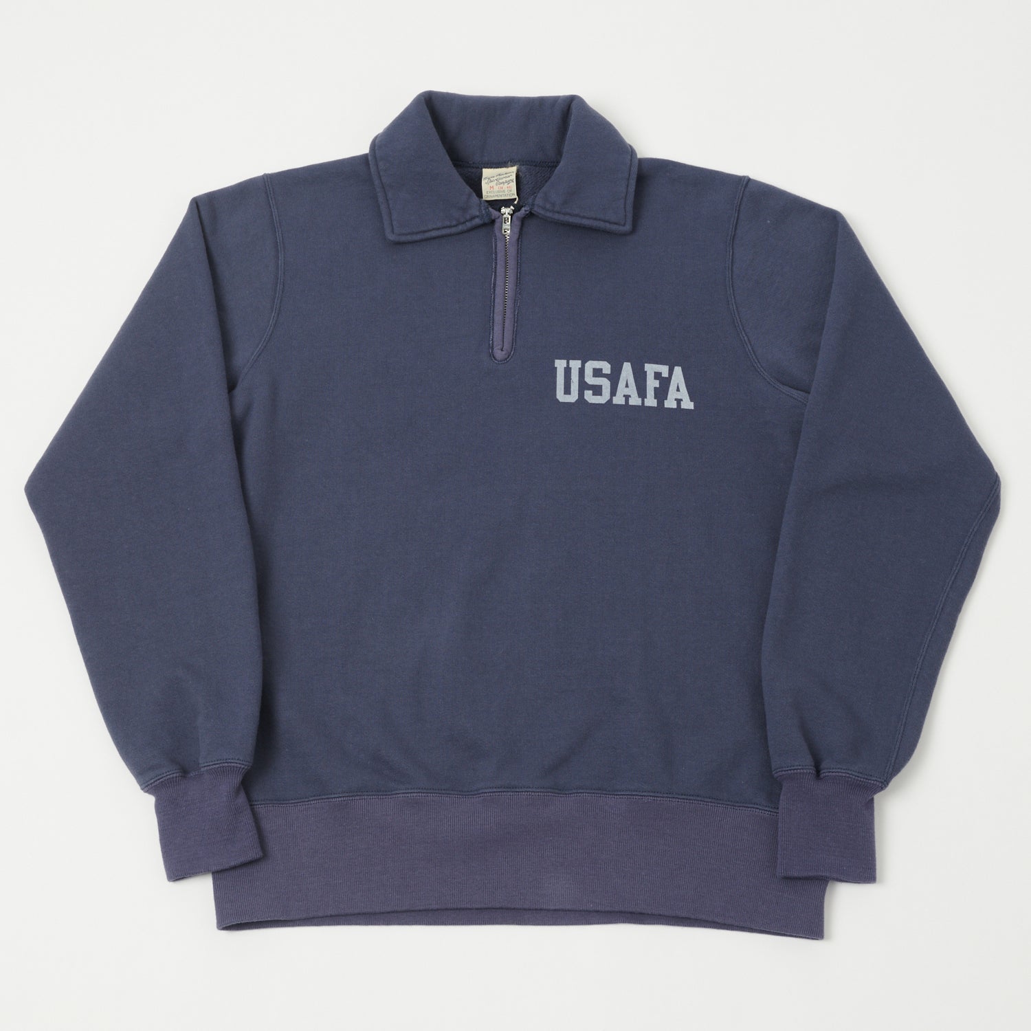 Buzz Rickson's U.S. Air Force Academy Half Zip Sweatshirt - Navy Blue Military Style Pullover for Men | Perfect for Casual Wear, College Campus & Outdoor Activities