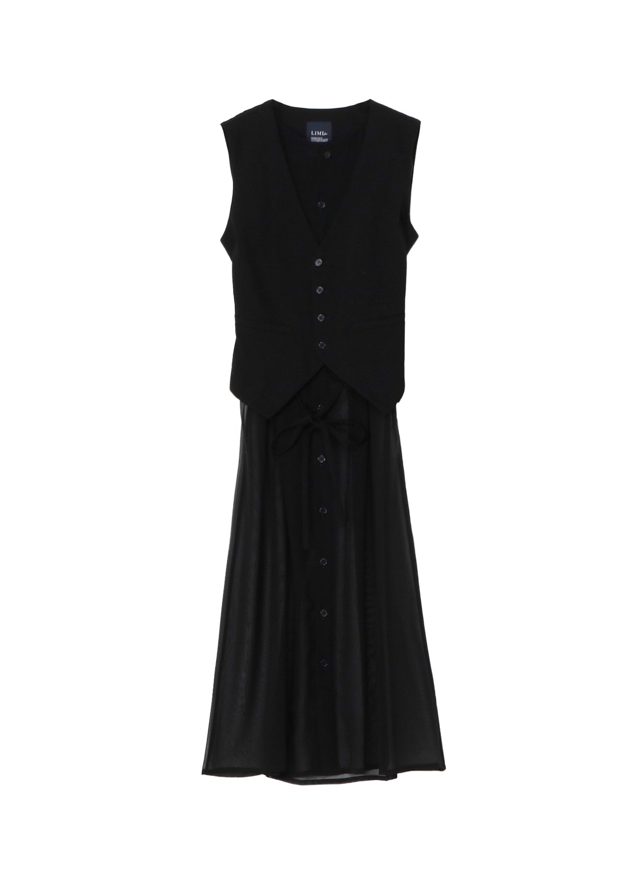 Elegant Chiffon Dress with Detachable Vest - Women's Flowy Summer Dress for Casual, Party & Wedding Occasions