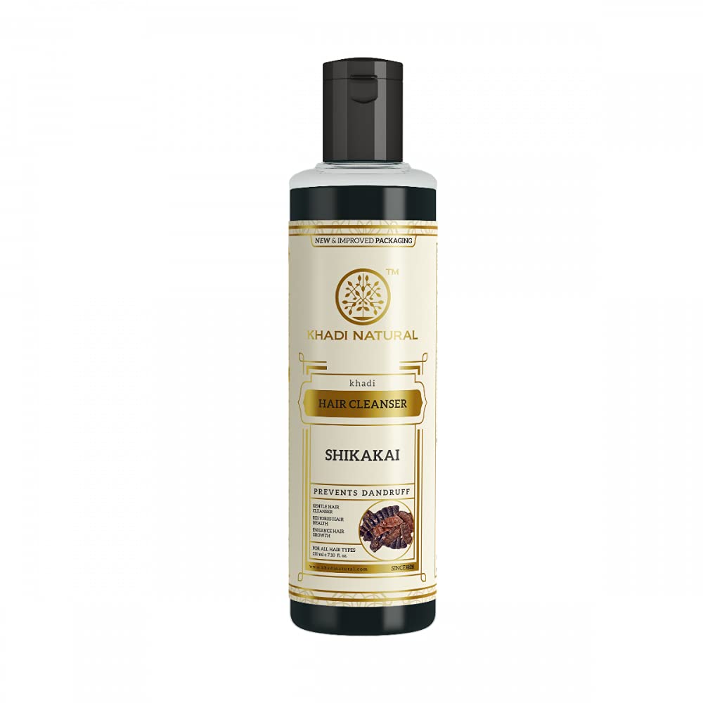 Khadi Herbal Natural Shikakai Hair Cleanser - Anti-Dull & Damage Control Shampoo for Healthy Hair - 250ml | Ayurvedic Hair Care for Shine & Strength | Perfect for Dry, Damaged & Frizzy Hair