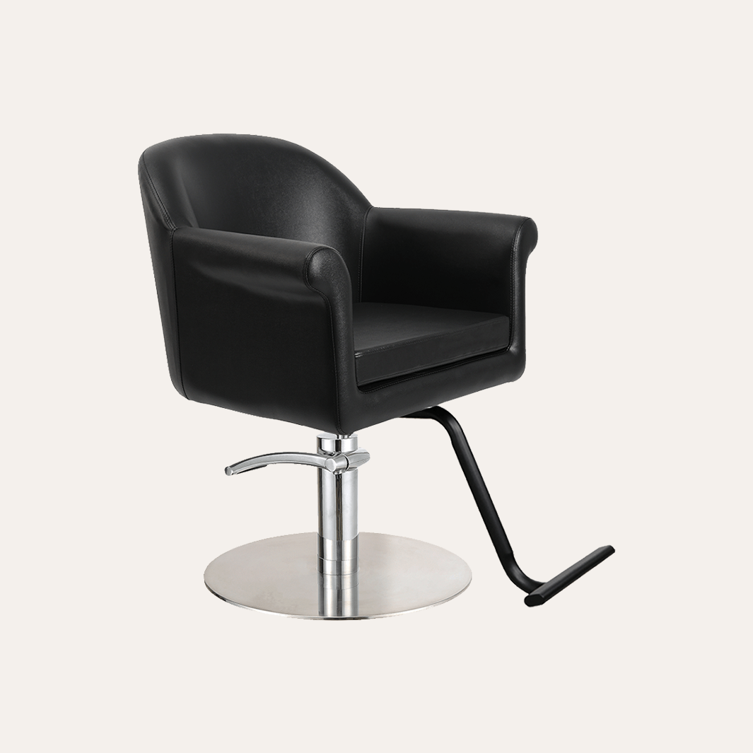 Premium Hudson Salon Chair - Professional Hydraulic Barber & Stylist Chair for Hairdressing, Beauty Salon & Home Use - Heavy Duty Adjustable Swivel Base with Footrest