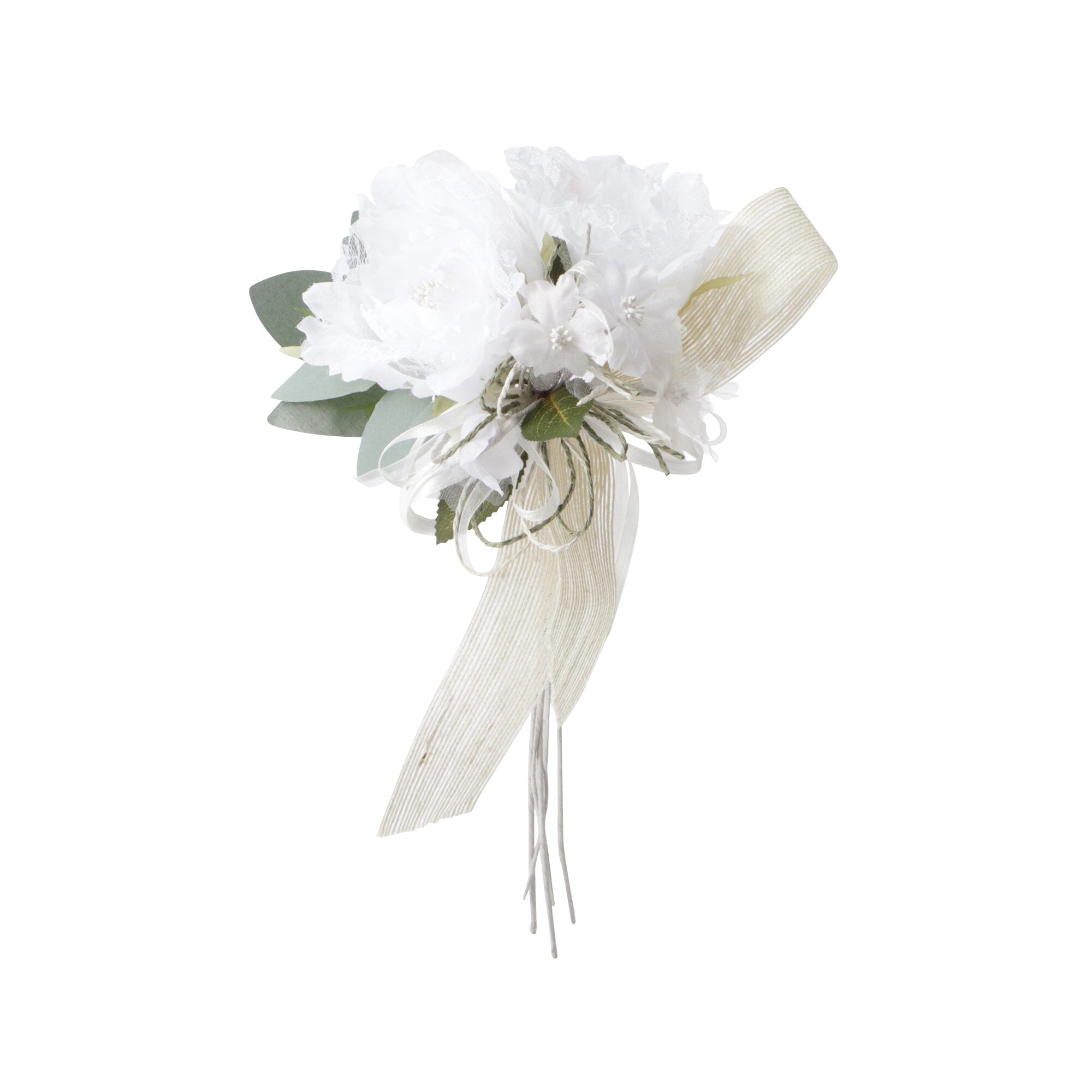 Elegant White Peony Lace Bouquet - Perfect for Weddings, Bridal Showers & Home Decor