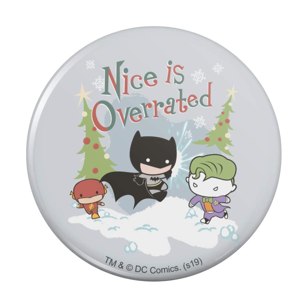 Batman Joker 'Nice is Overrated' Fridge Magnet - Funny Superhero Decorative Button Magnet for Kitchen, Office, Locker & Home Decor