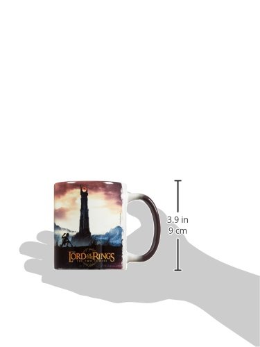 The Lord of The Rings The Two Towers Morphing Ceramic Mug - Heat Activated Design Changes from Black to Reveal Iconic Scenes - Perfect Gift for Fantasy Fans & Movie Lovers (Home, Office, Game Night)