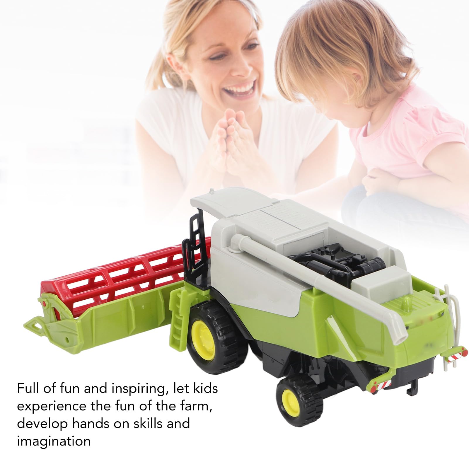 Farm Tractor Toy for Kids - Realistic Farm Harvester Vehicle Model - Educational Role Play Toy for Toddlers & Children - Perfect for Imaginative Play, Learning Agriculture & Farm Life Scenarios