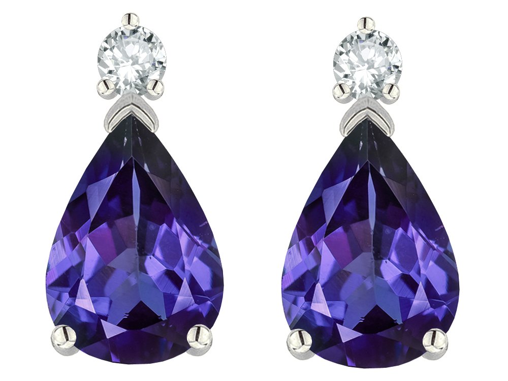 10K Solid Gold Pear Shape Drop Earrings - 8x6mm Classic Studs for Women, Perfect for Weddings, Parties & Everyday Elegance
