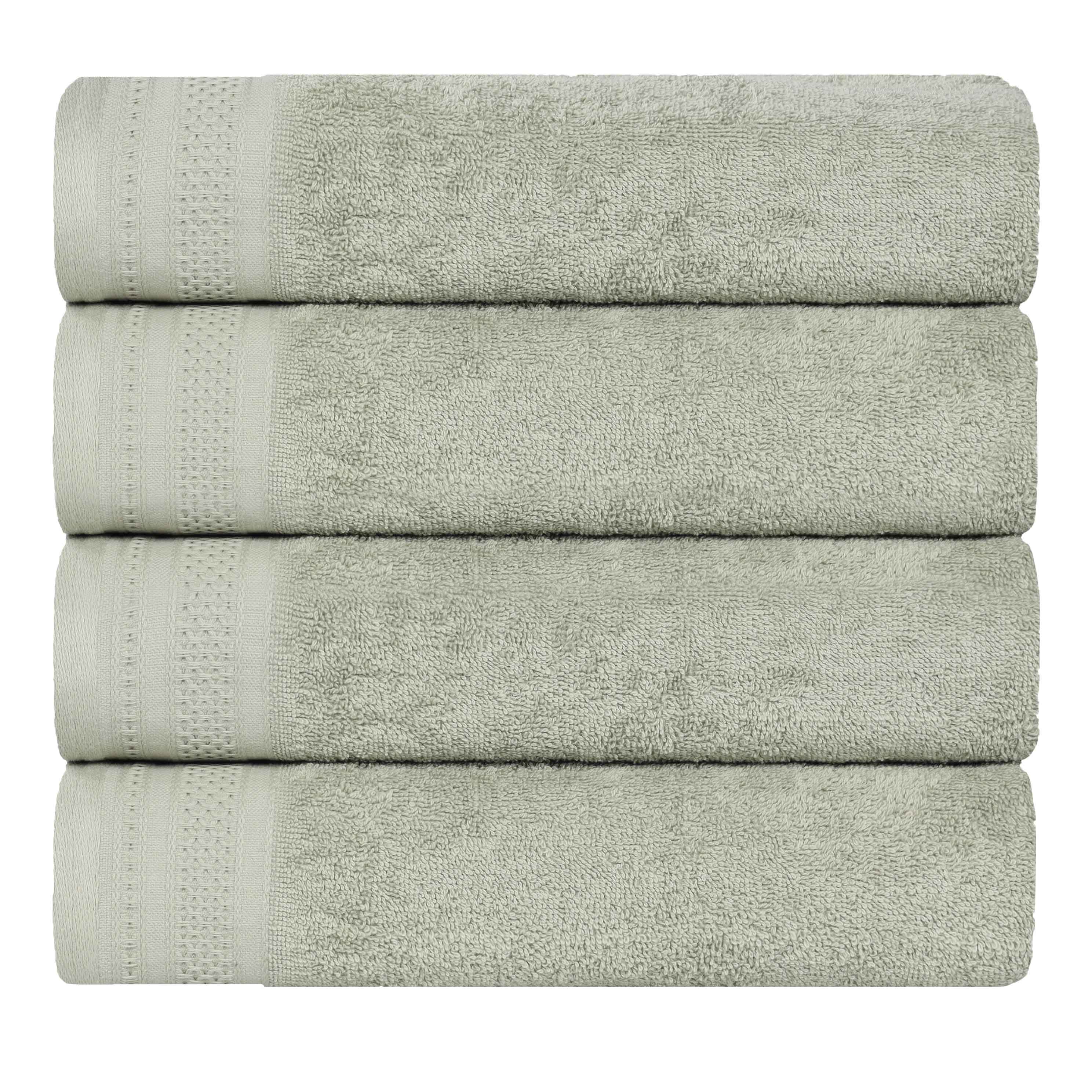 Premium Honeycomb Waffle Weave Cotton Bath Towels Set of 4 - Ultra Soft & Absorbent Luxury Bathroom Towels for Spa, Hotel, and Home Use