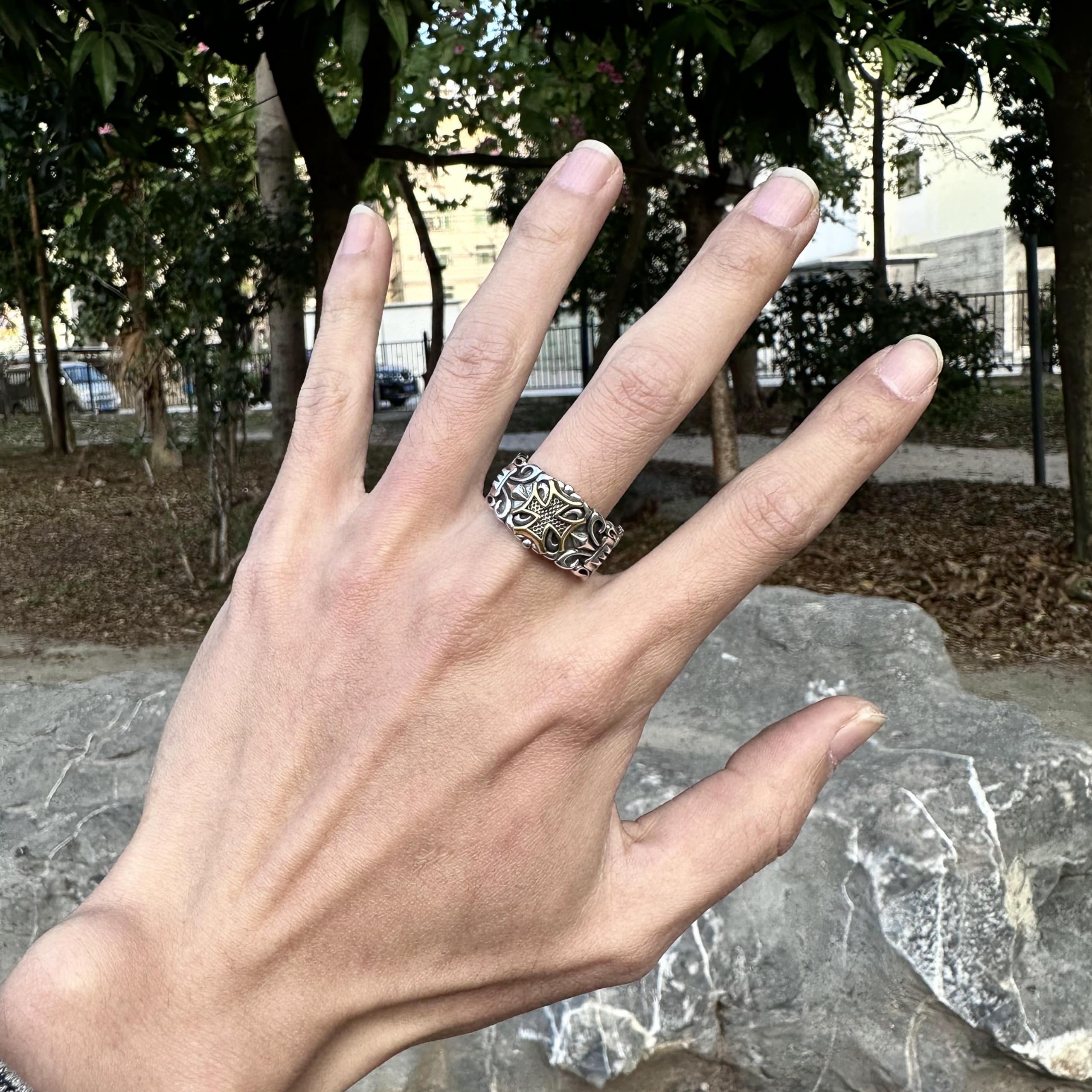 JWM Silver Plated Brass Adjustable Open Rings for Men & Women - Fashion Jewelry Gift with Exquisite Packaging - Perfect for Weddings, Parties & Everyday Wear