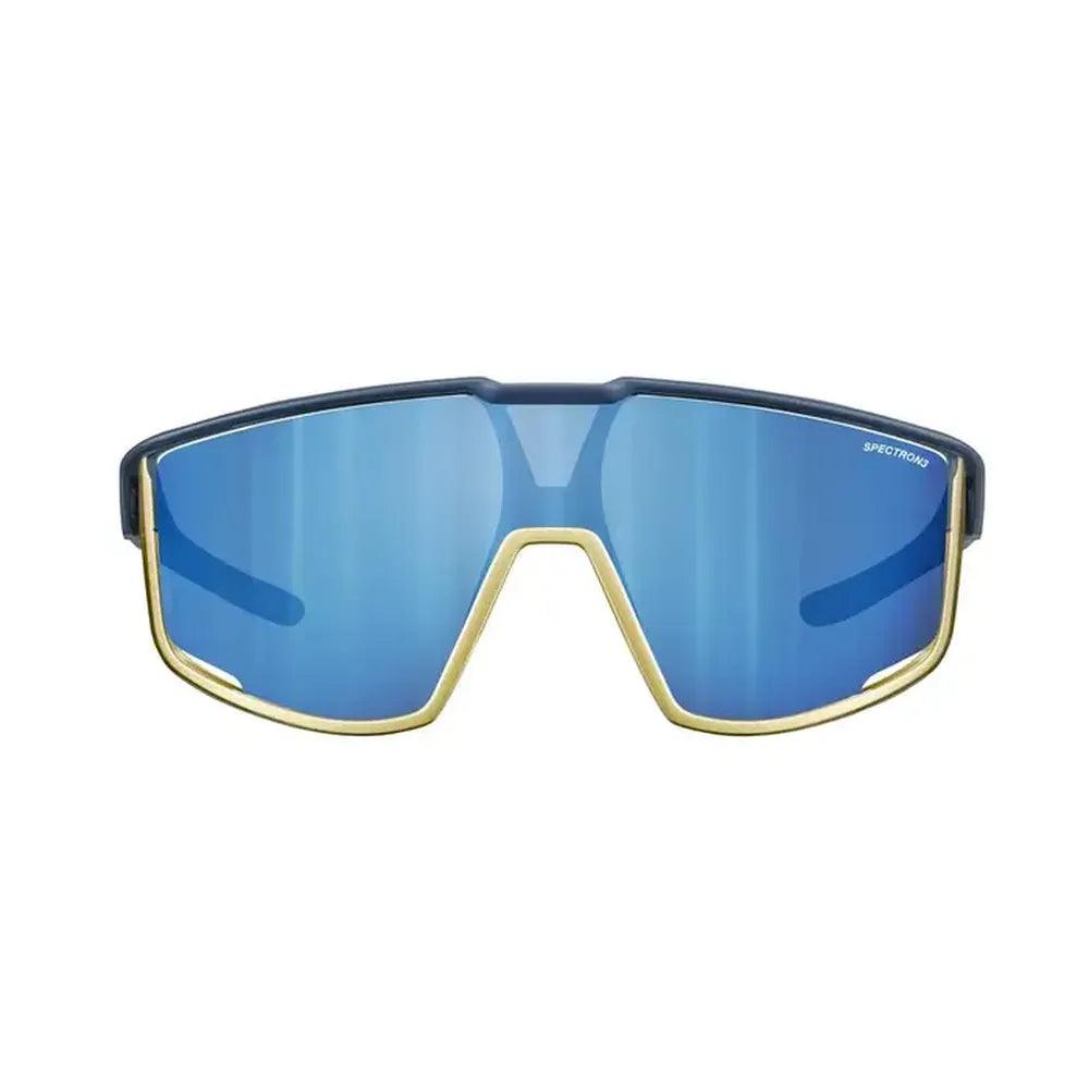Julbo Fury SP3 CF Sunglasses - Dark Blue & Gold Frame for Cycling, Running & Outdoor Sports - UV Protection & Anti-Glare Lenses