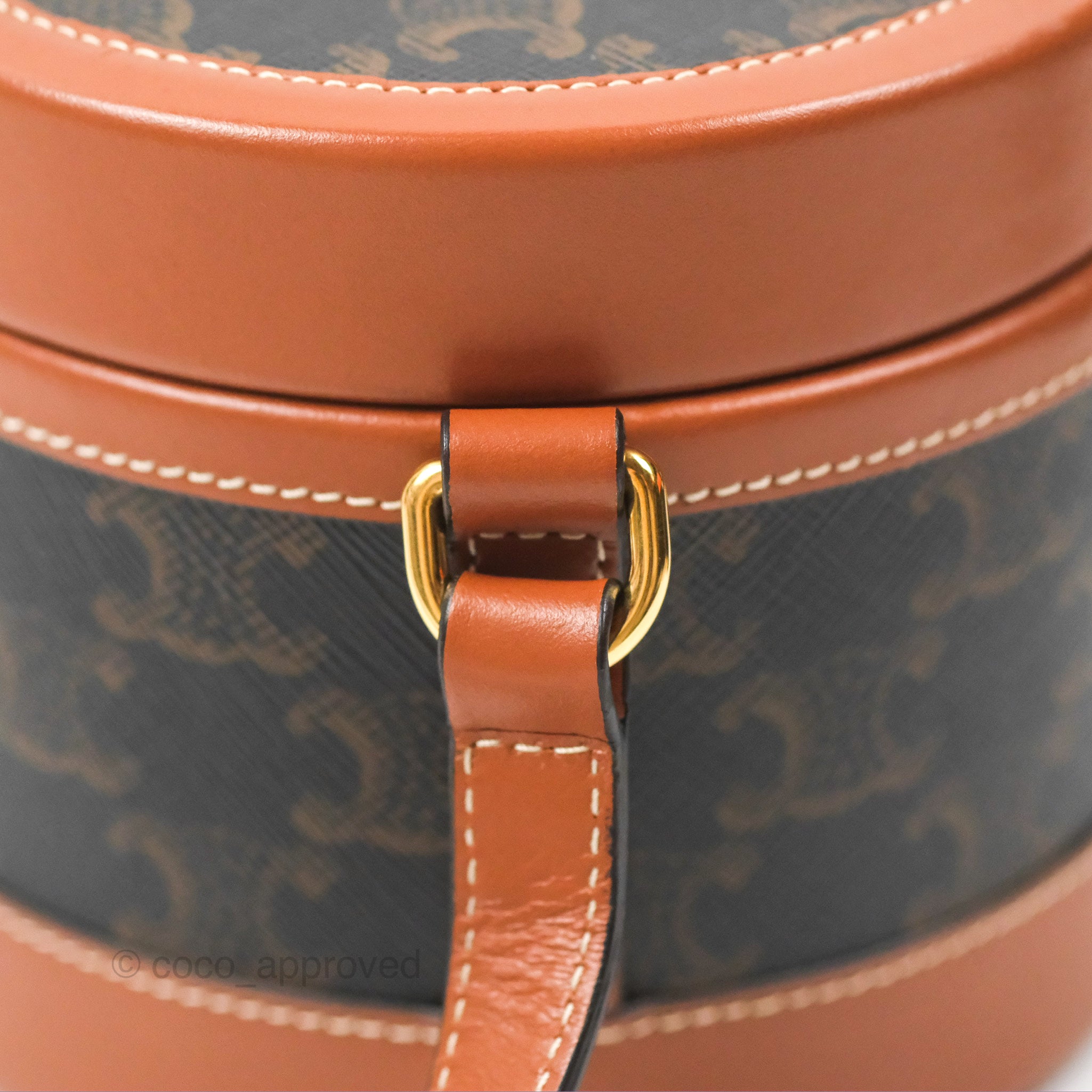 Celine Small Tambour Triomphe Canvas Crossbody Bag - Luxury Designer Handbag for Women | Perfect for Date Night, Office & Travel Accessories