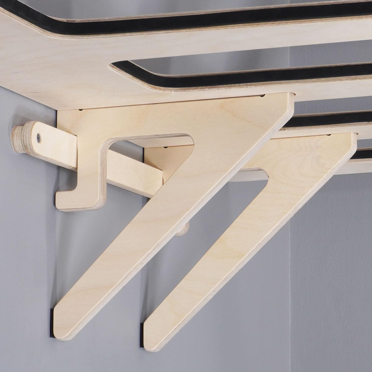 Premium Vertical Wall-Mounted SUP & Surfboard Storage Rack - Holds 4 Boards - Space Saving Bamboo/Birch Wood Design - Perfect for Garage, Beach House & Water Sports Enthusiasts
