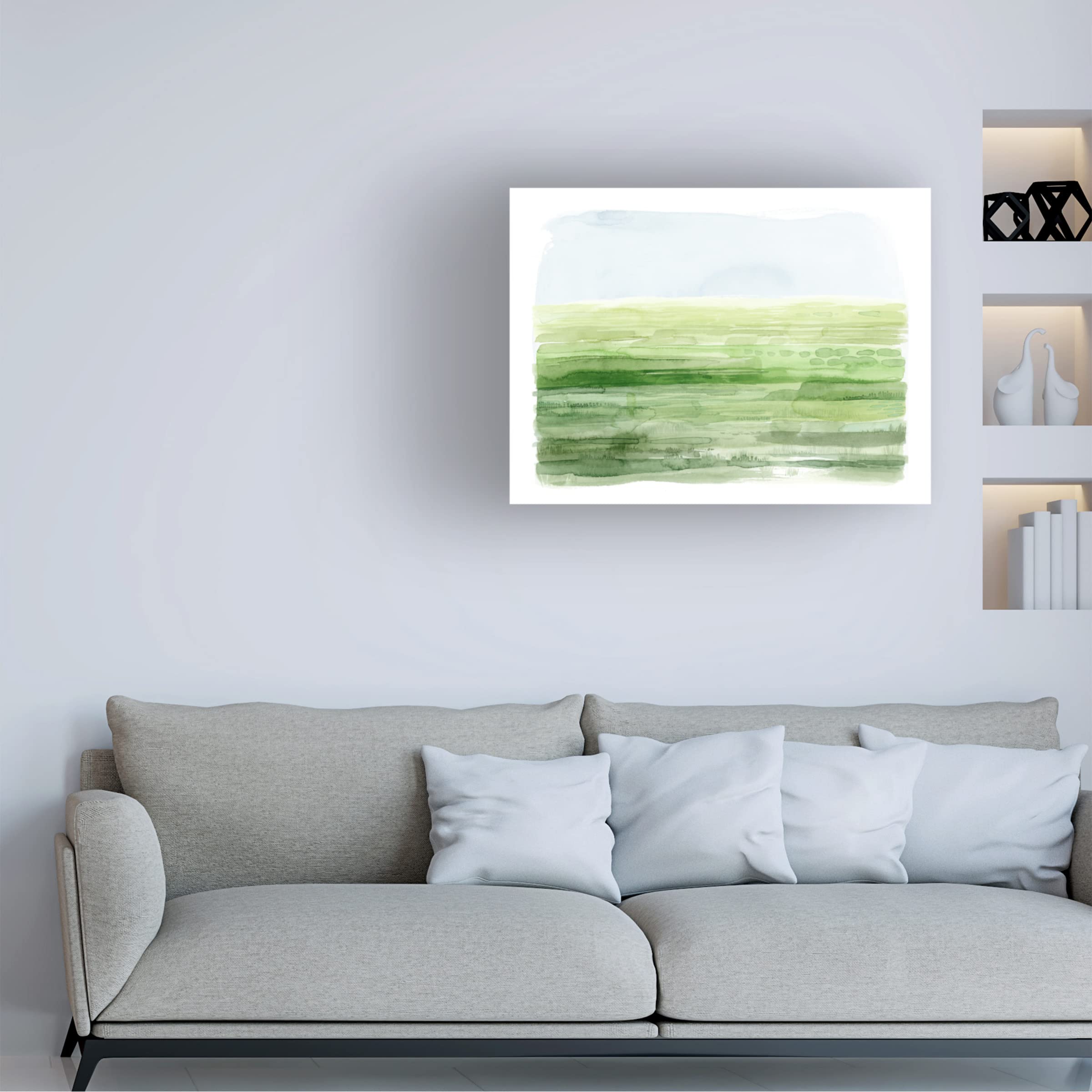 Grace Popp Emerald Moors II Canvas Art Print - Modern Landscape Wall Decor for Living Room, Bedroom & Office - Trademark Fine Art Collection
