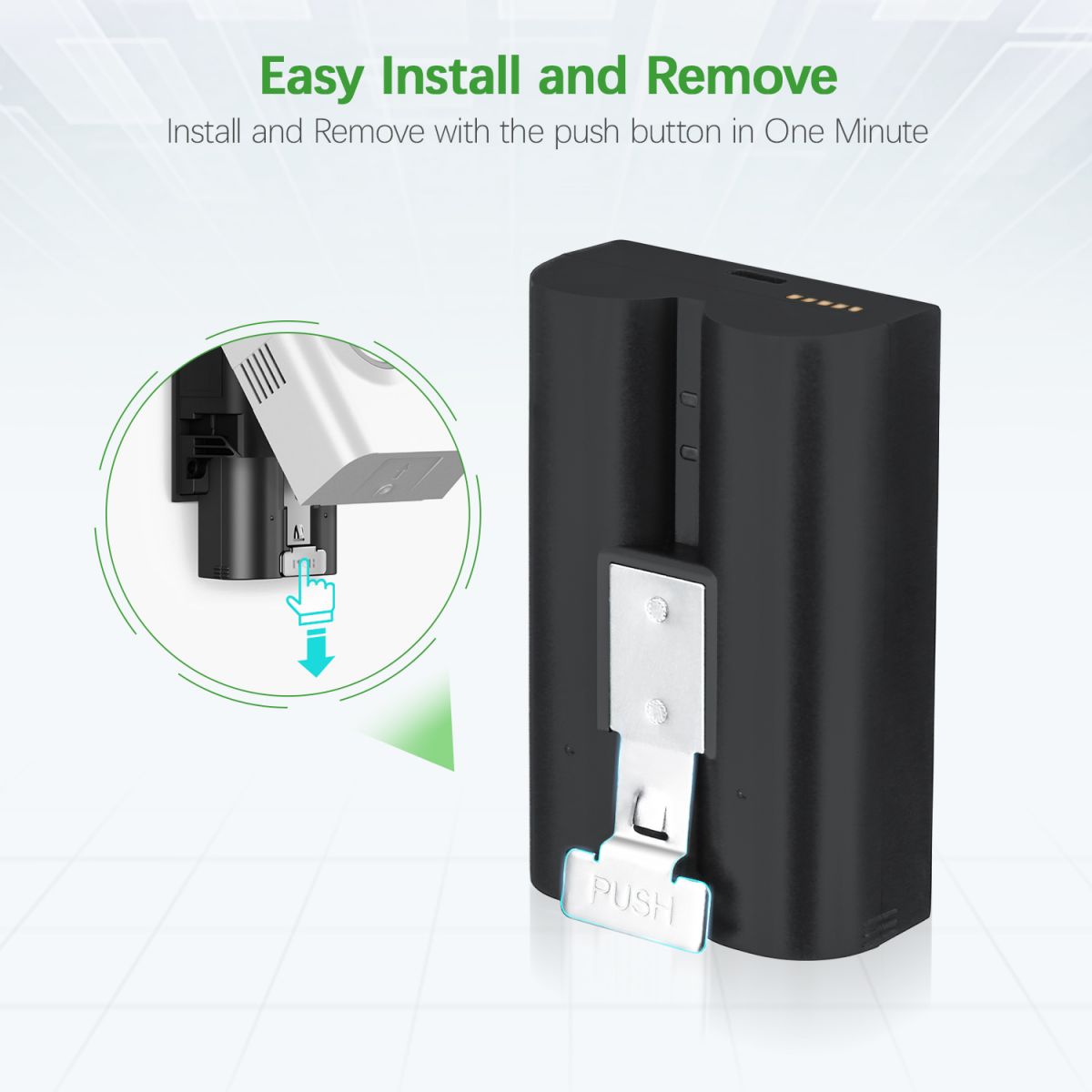 EBL SM002 Rechargeable Battery for Ring Doorbell 2/3/4/3 Plus - Long Lasting Power Supply for Home Security Cameras & Smart Doorbells - Perfect for Continuous Surveillance & Motion Alerts