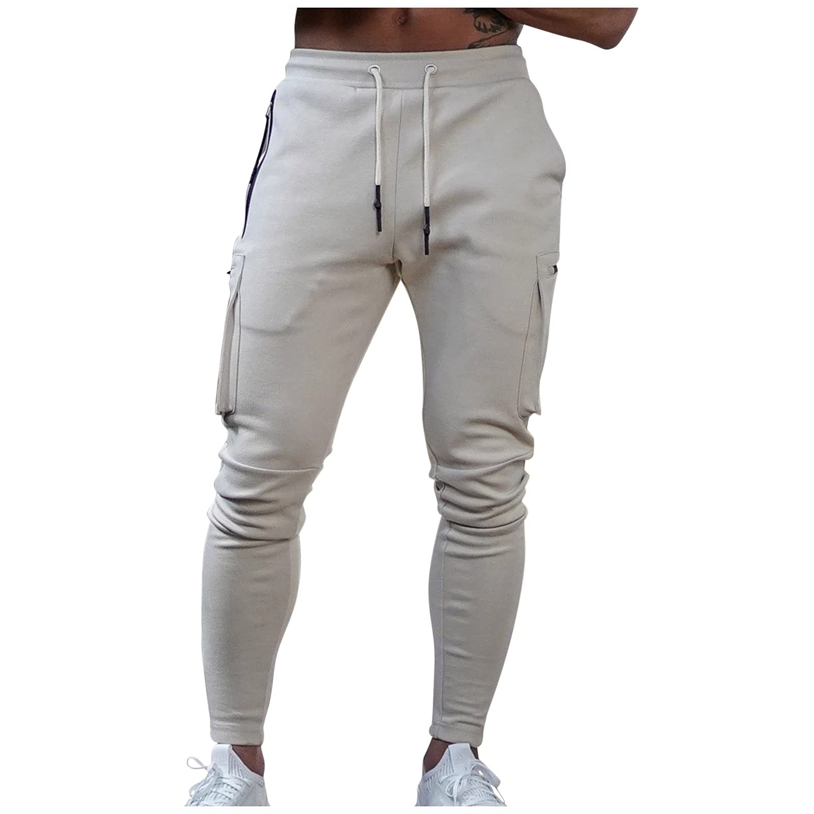 Men's Slim Fit Stretch Cargo Pants with Multiple Pockets - Water Resistant Tactical Work Pants for Hiking, Outdoor Activities & Everyday Wear