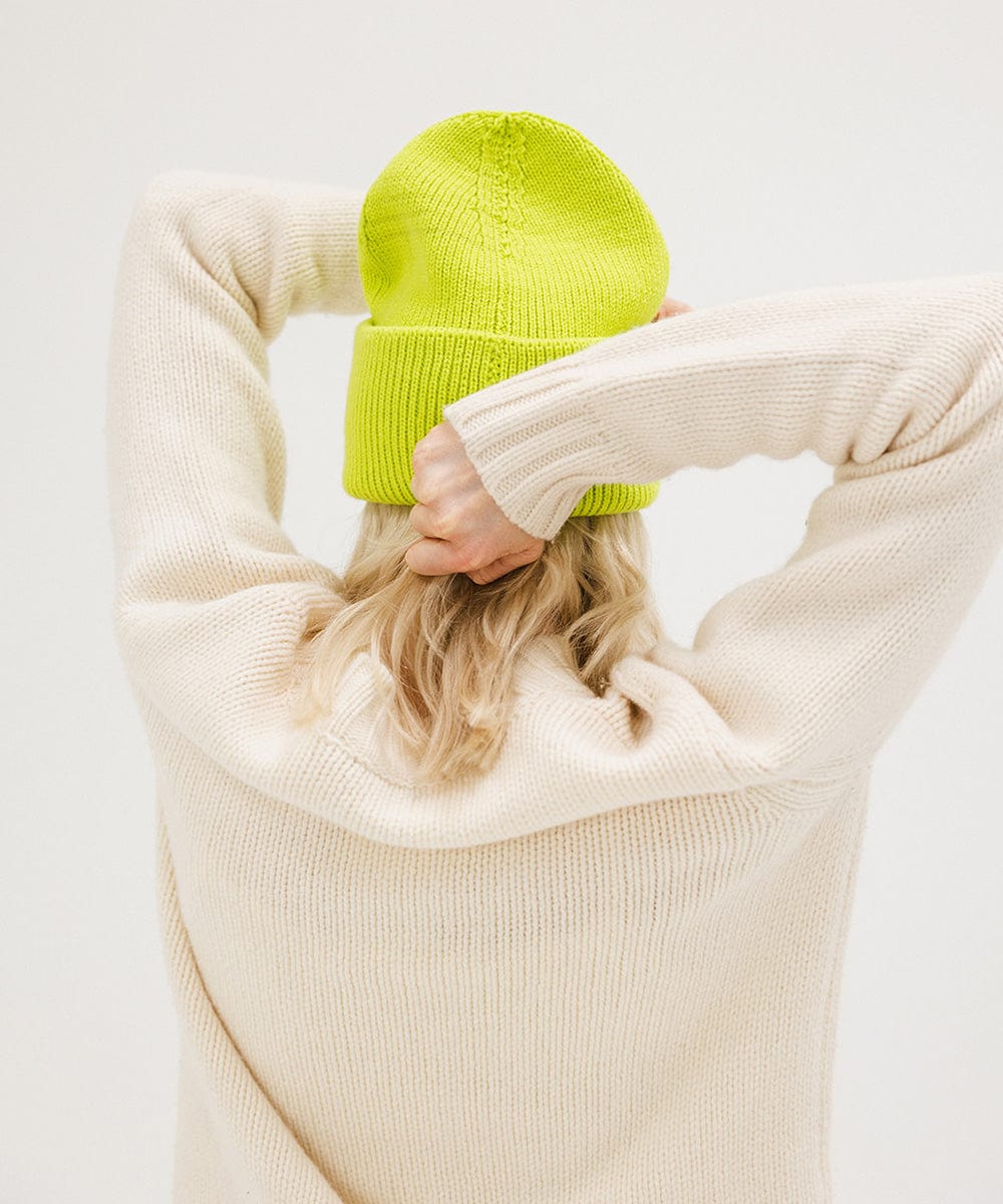 Lou Oversized Knit Beanie - Soft Chunky Winter Hat for Women & Men - Perfect for Cold Weather, Skiing, and Outdoor Activities