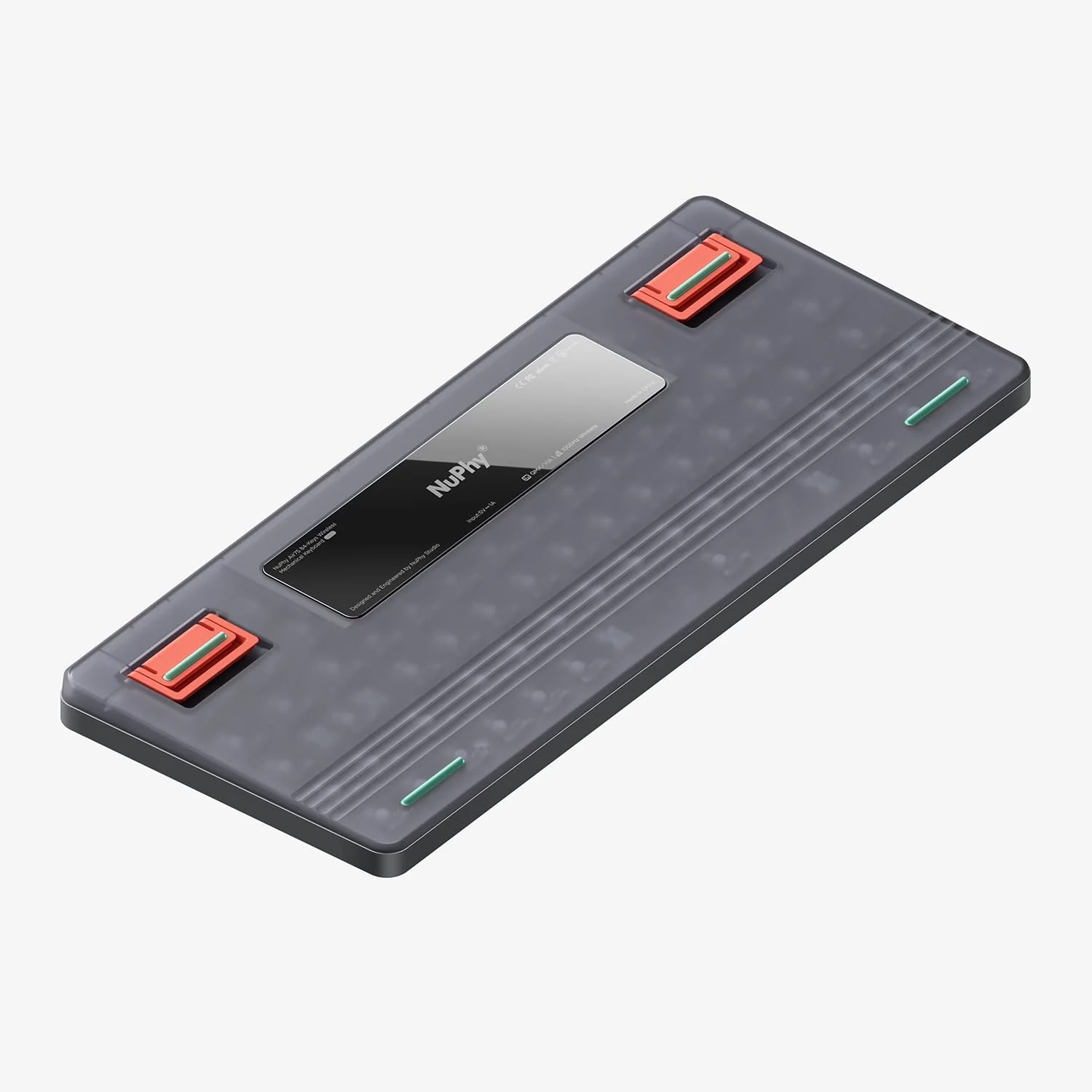 Nuphy Air75 V2 75% Wireless Mechanical Keyboard - Bluetooth/2.4G/USB-C RGB Backlit, Compatible with Windows/Mac/Linux, Grey with Gateron Wisteria Switch - Perfect for Office, Gaming & Travel