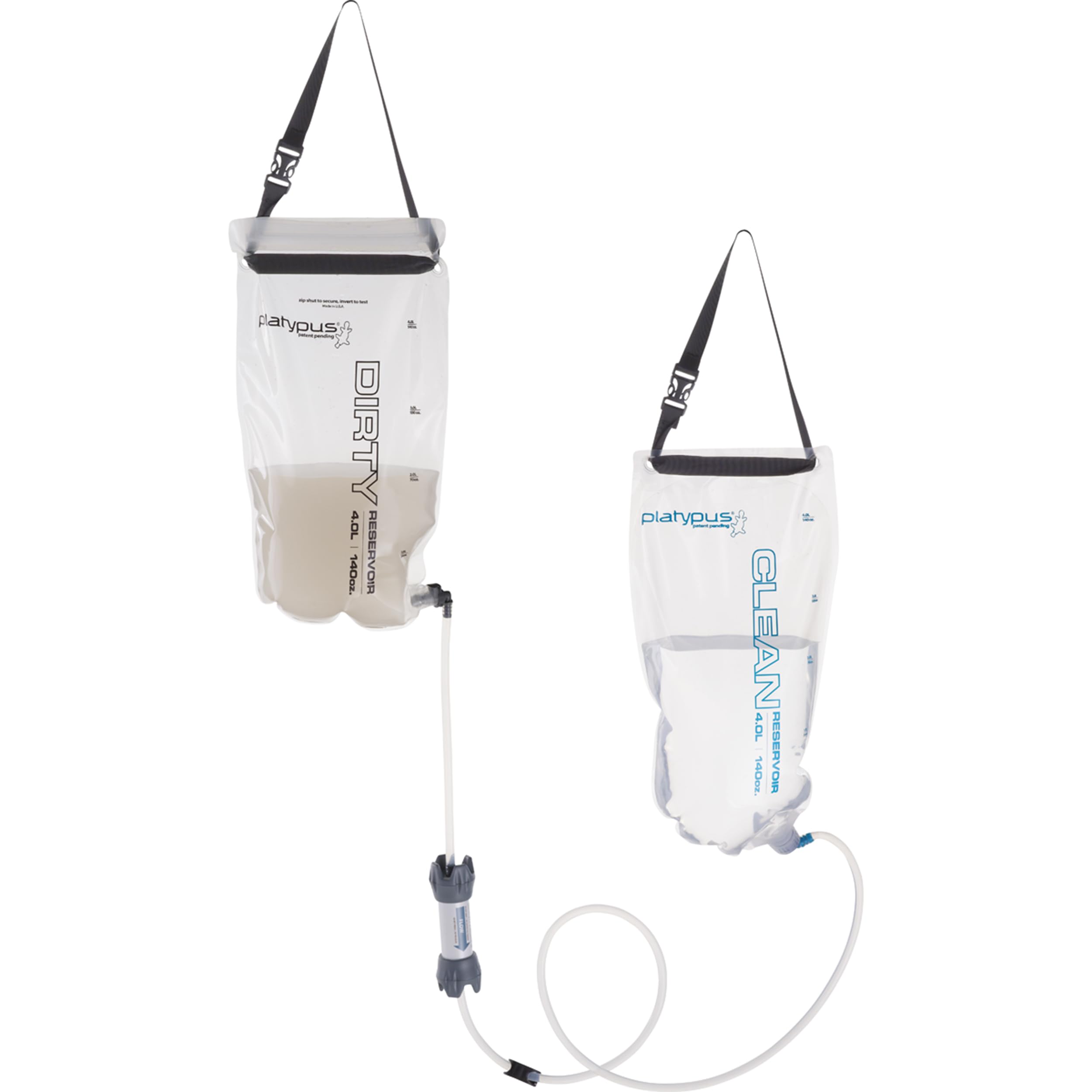 Platypus GravityWorks 4L Water Filter System for Camping, Hiking & Backpacking - Portable Purifier for Clean Drinking Water Outdoors