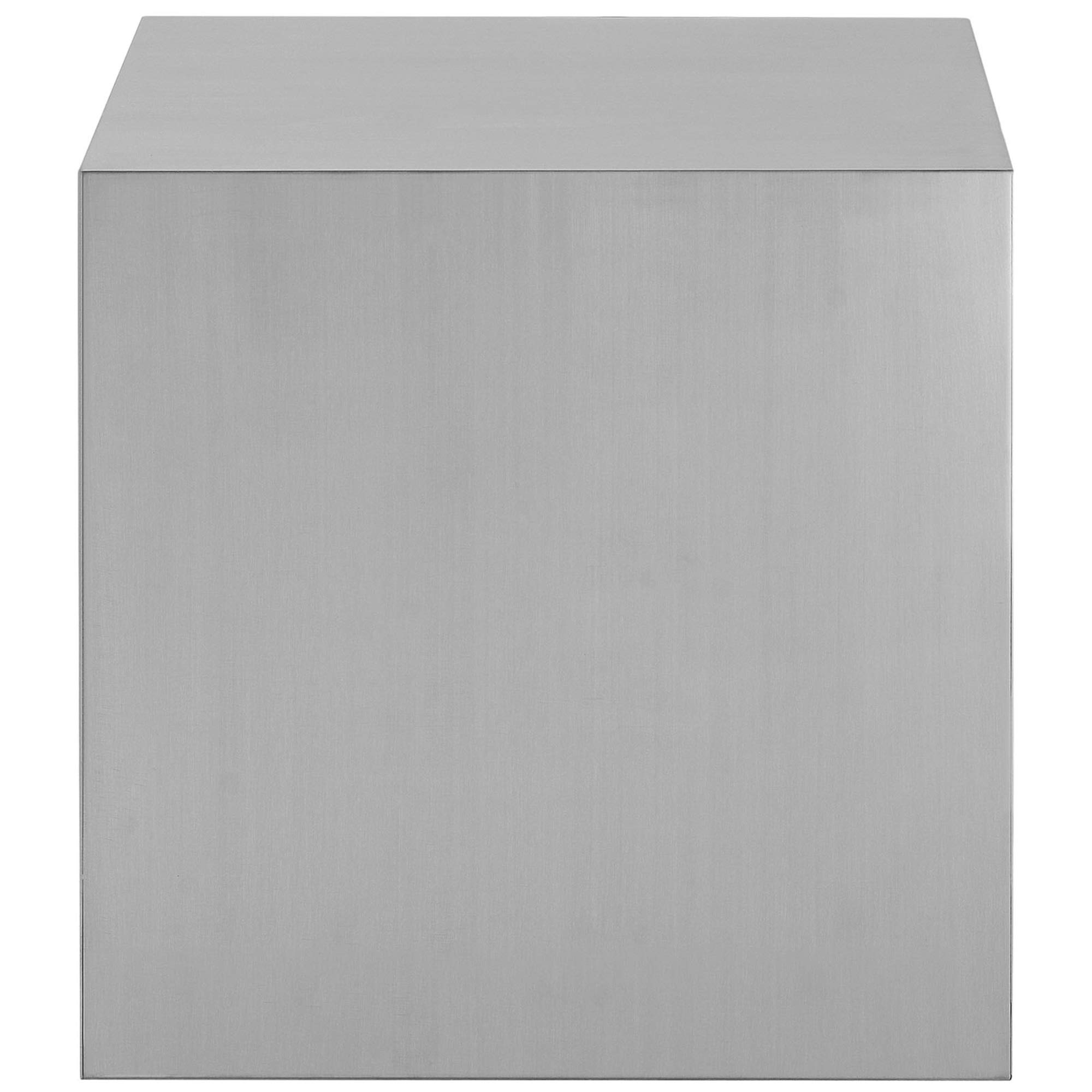 Ergode Contemporary Cast Side Table - Stainless Steel End Table with Modern Design for Living Room, Bedroom & Office | Durable Metal Accent Table for Home Decor