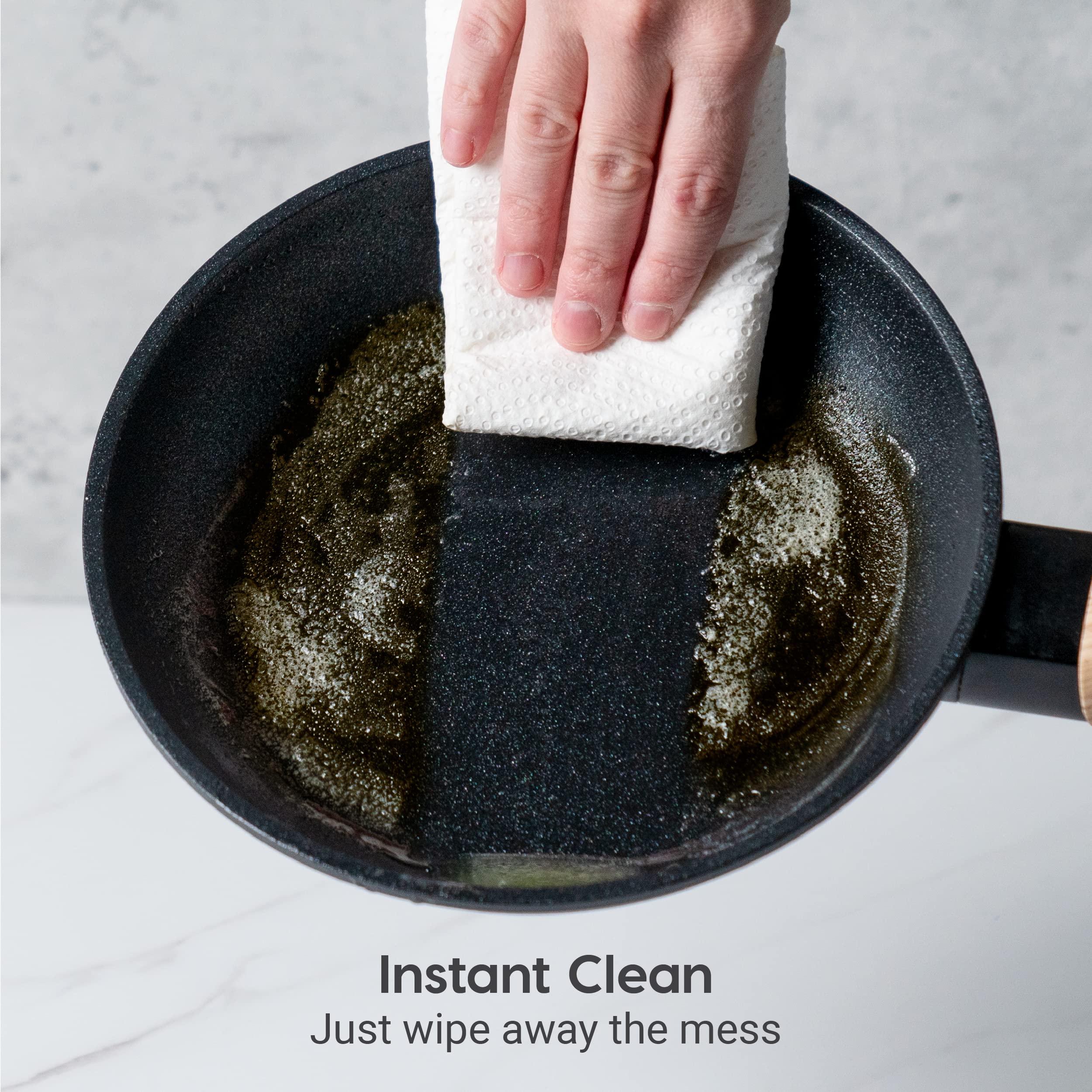 IRIS USA Non-Stick Frying Pan Set - MEGASTONE Coated Skillet for Healthy Cooking, 9.5 & 11 Inch Fry Pans - Perfect for Sautéing, Frying & Omelets | Dishwasher Safe & PFOA-Free
