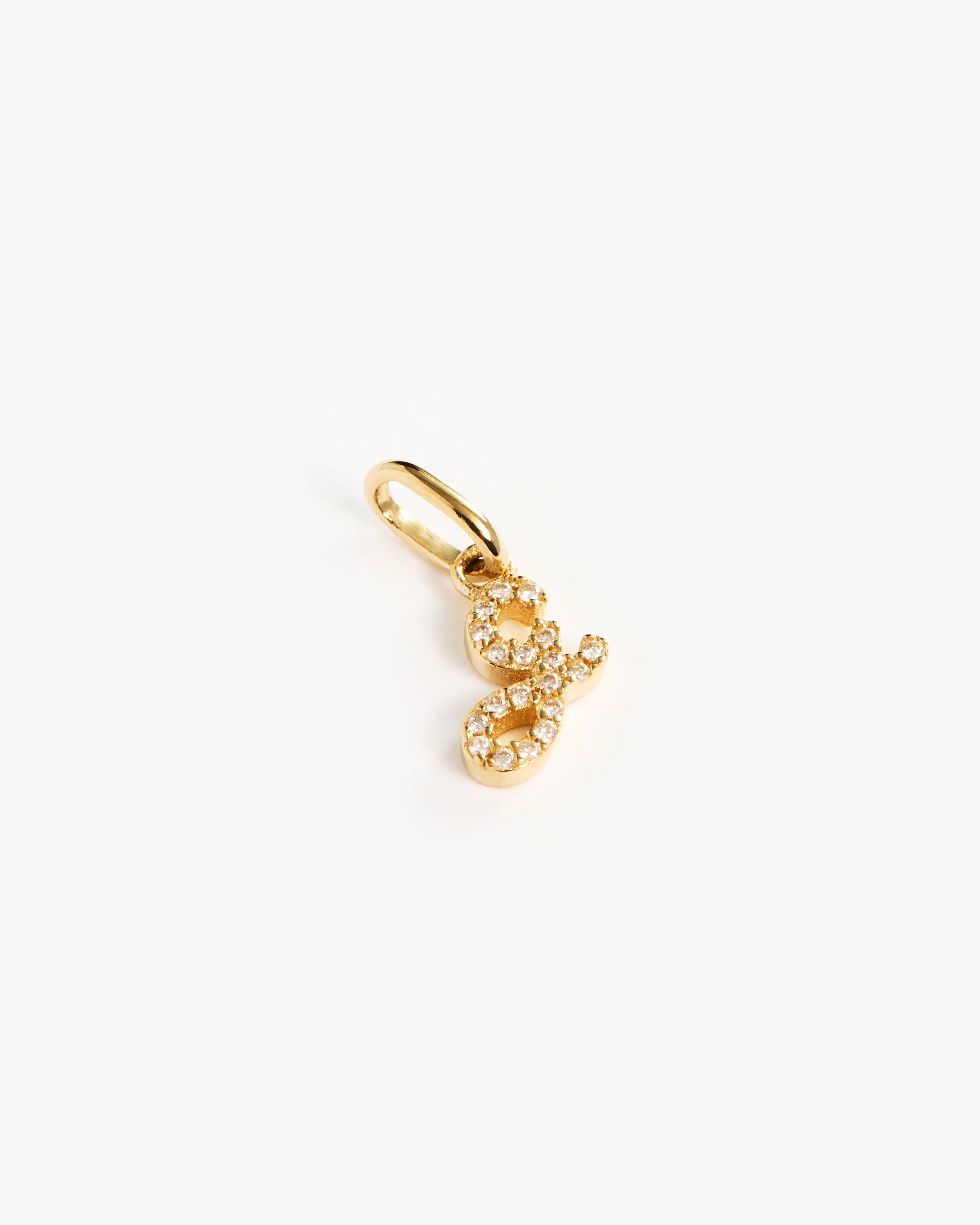 14K Solid Gold Forever Love Diamond Letter Necklace Pendant - Personalized Initial Jewelry Gift for Women, Anniversary, Valentine's Day & Special Occasions