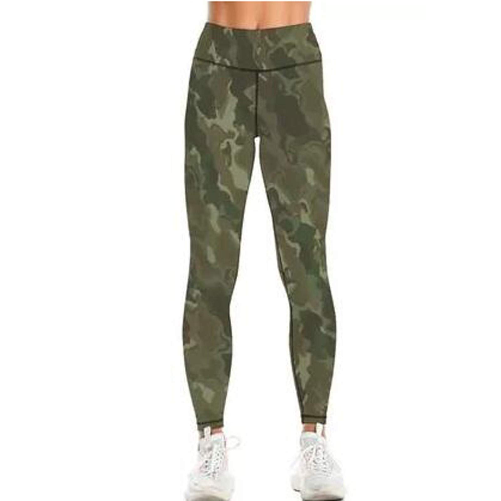 COOKI Women's High Waist Camouflage Yoga Pants - Butt Lifting, Tummy Control Workout Leggings for Gym, Running & Lounge Wear
