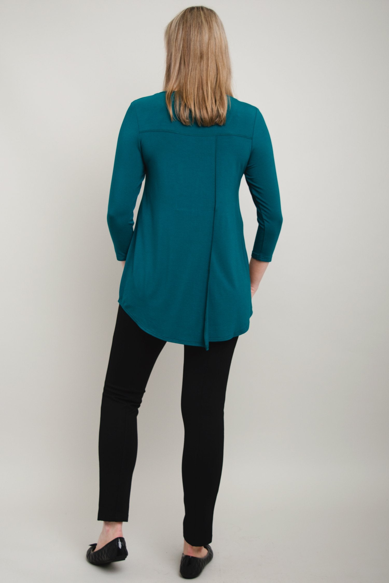 Franny Top - Soft Bamboo Teal Blouse for Women | Breathable & Comfortable | Perfect for Casual Wear, Office & Summer Outfits