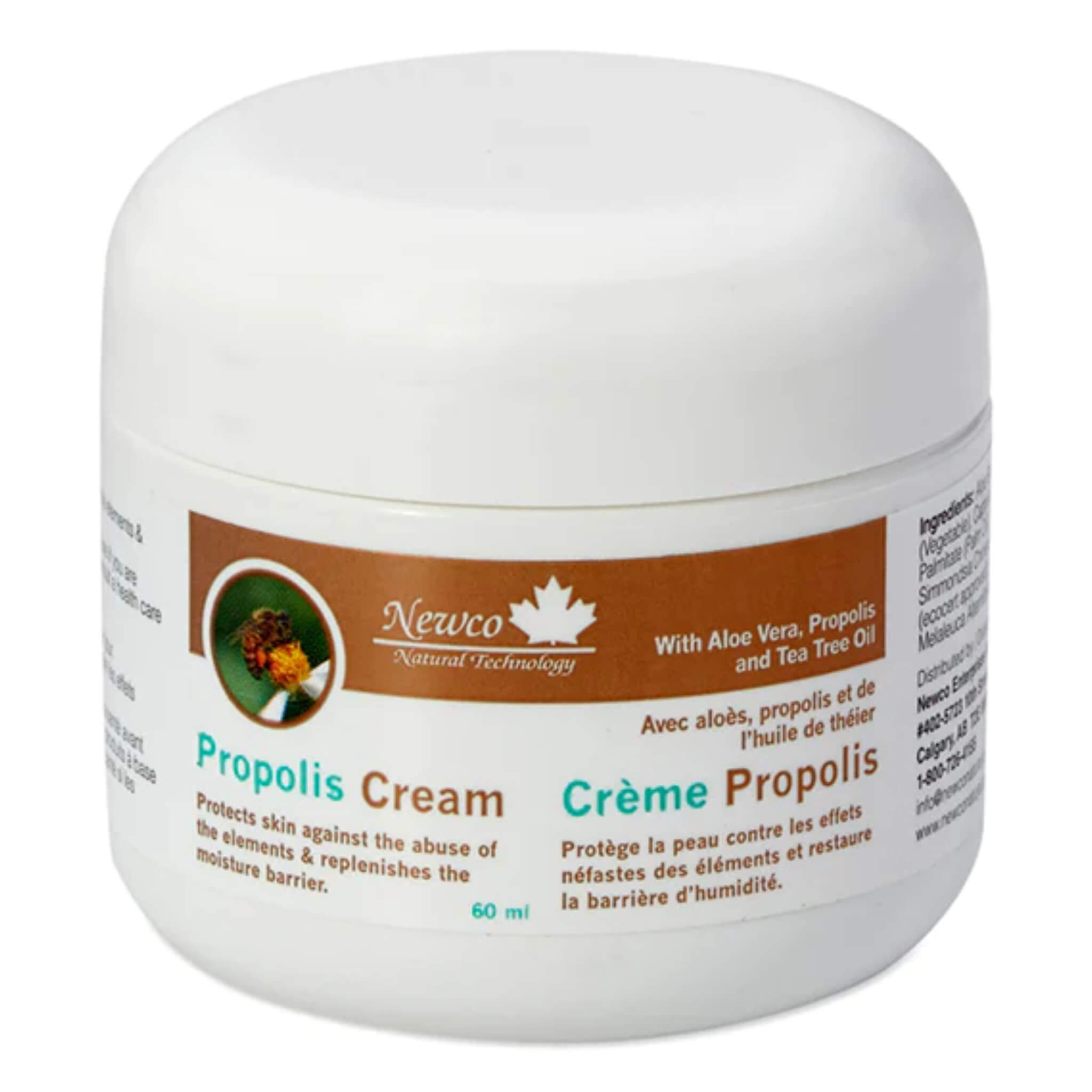 Natural Propolis Cream 60ml - Moisturizing & Healing Skin Care for Dry, Sensitive Skin - Perfect for Night Routine & Daily Hydration