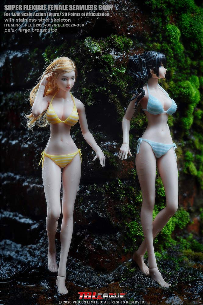 HiPlay TBLeague 1:6 Scale Seamless Anime Girl Action Figure - S36 Pale Skin with Head Sculpt | Realistic Large Bust Body | Perfect for Collectors, Photography & Diorama Displays