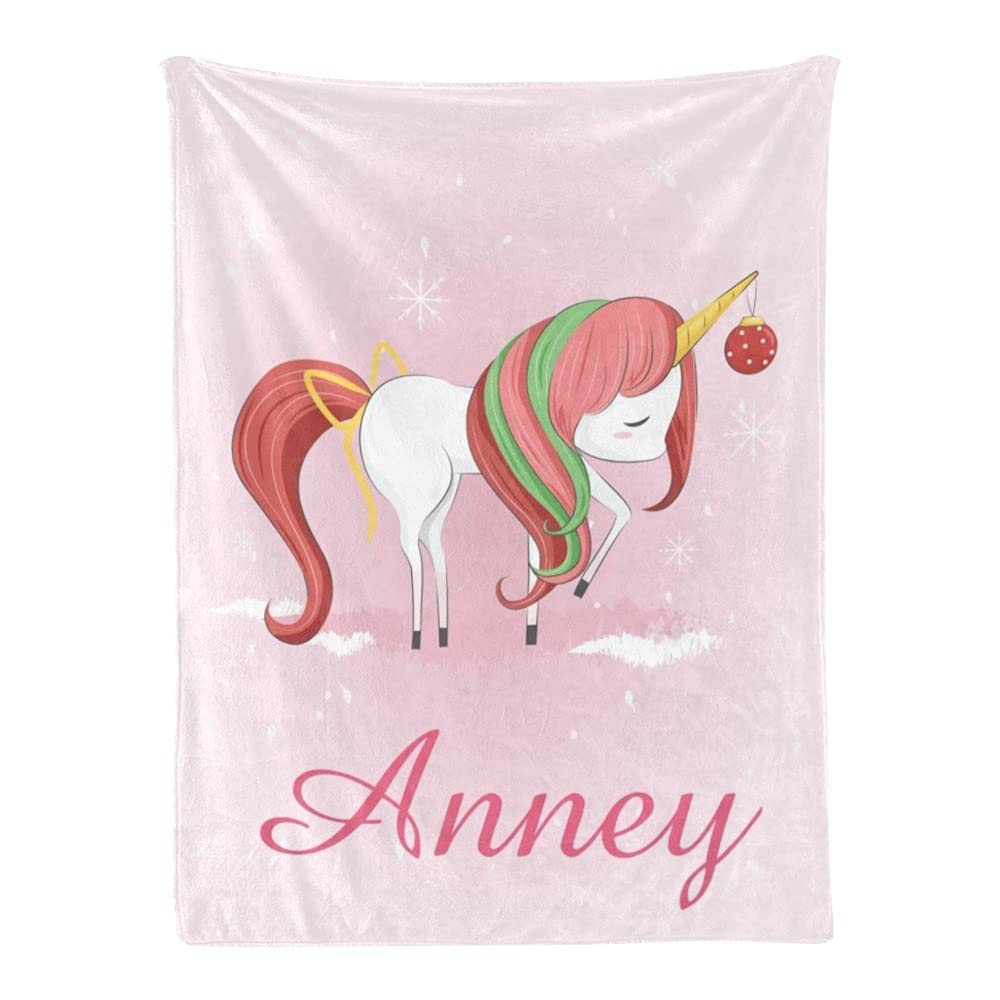 Personalized Unicorn Baby Blanket with Custom Name - 30